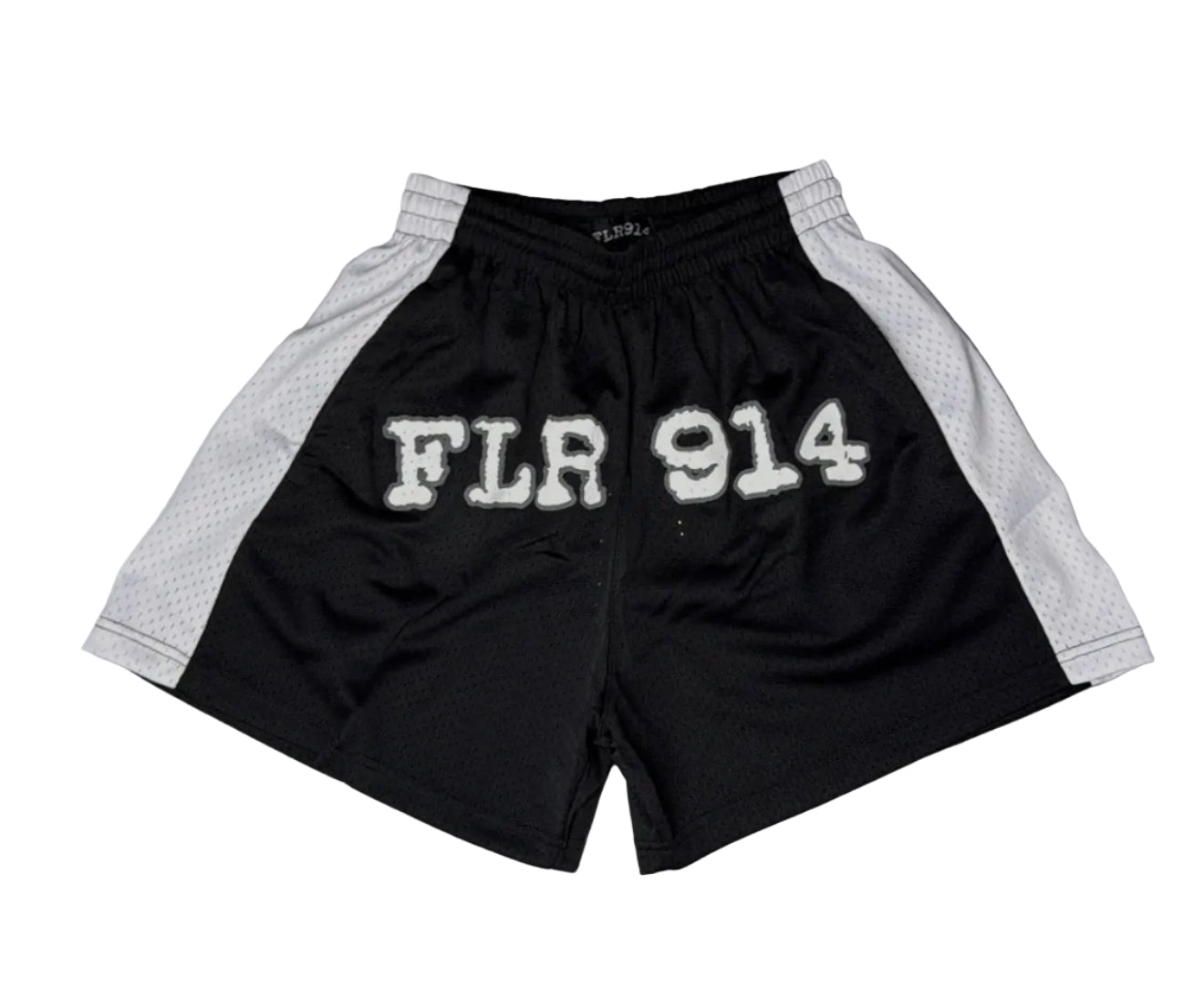 FLR 914 "Uniform" Black/White Mesh Shorts
