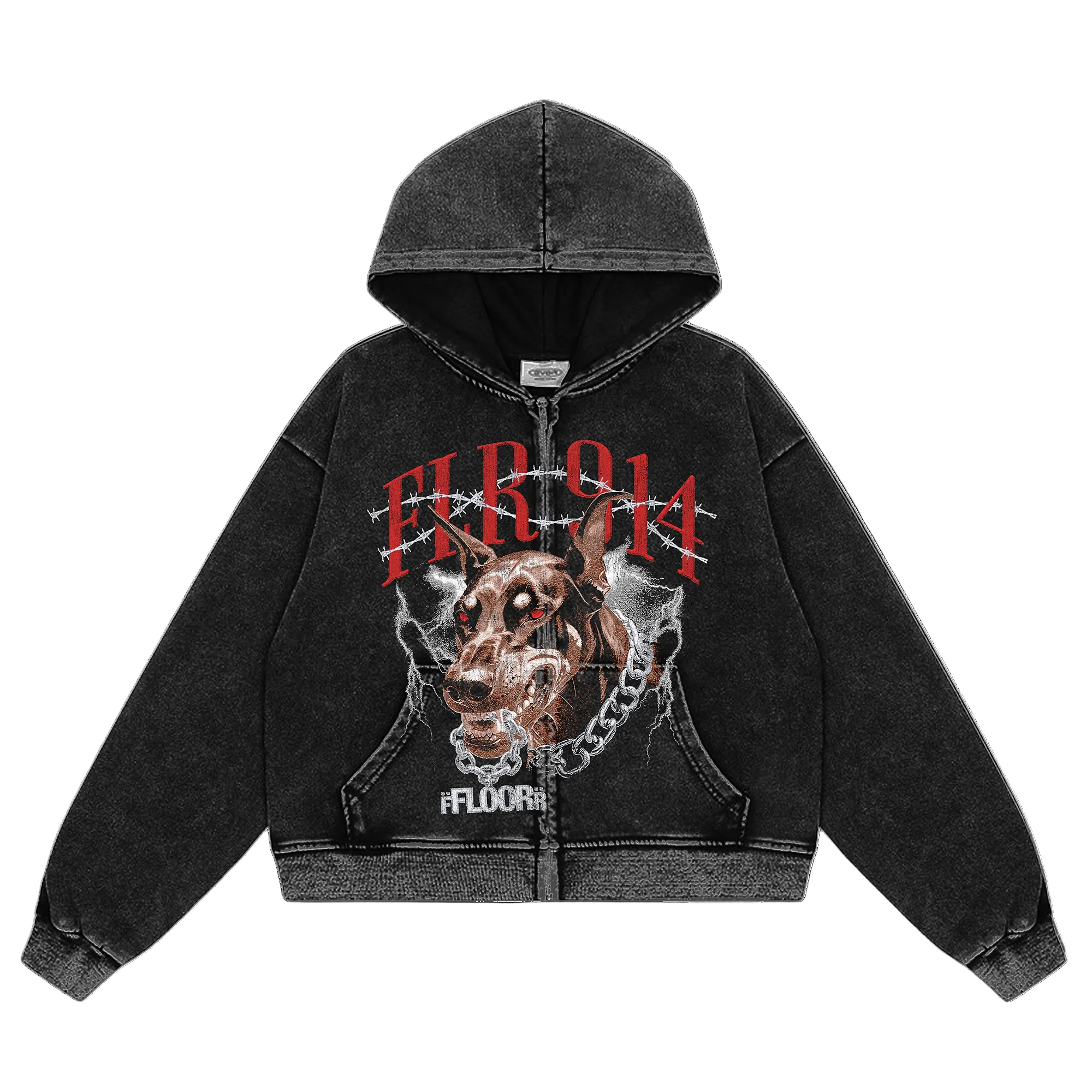 Floor 914 "Dog Chain" Zip-Up Hoodie