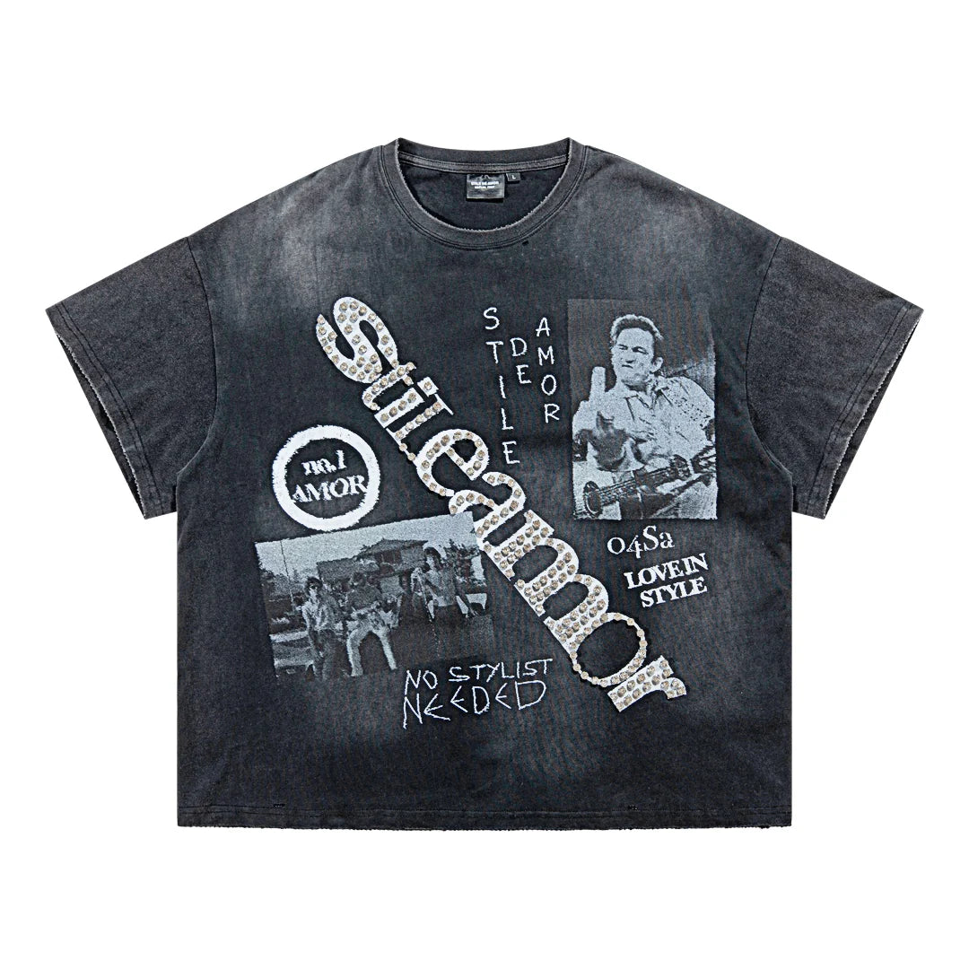 Stile De Amor "No Stylist" Black T-Shirt