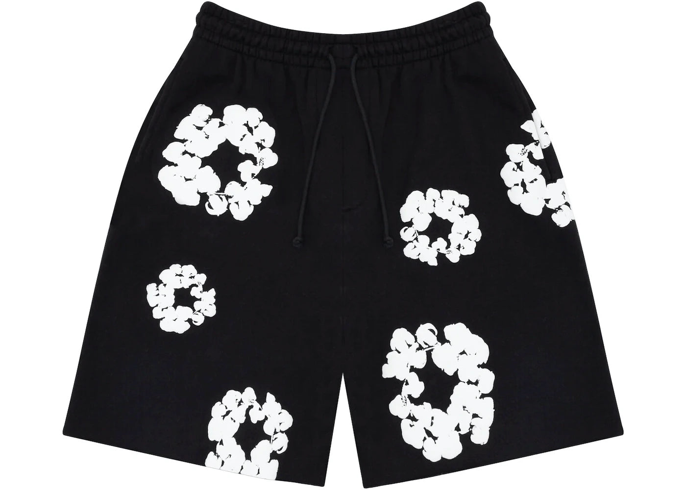 Denim Tears Cotton Wreath Black Shorts