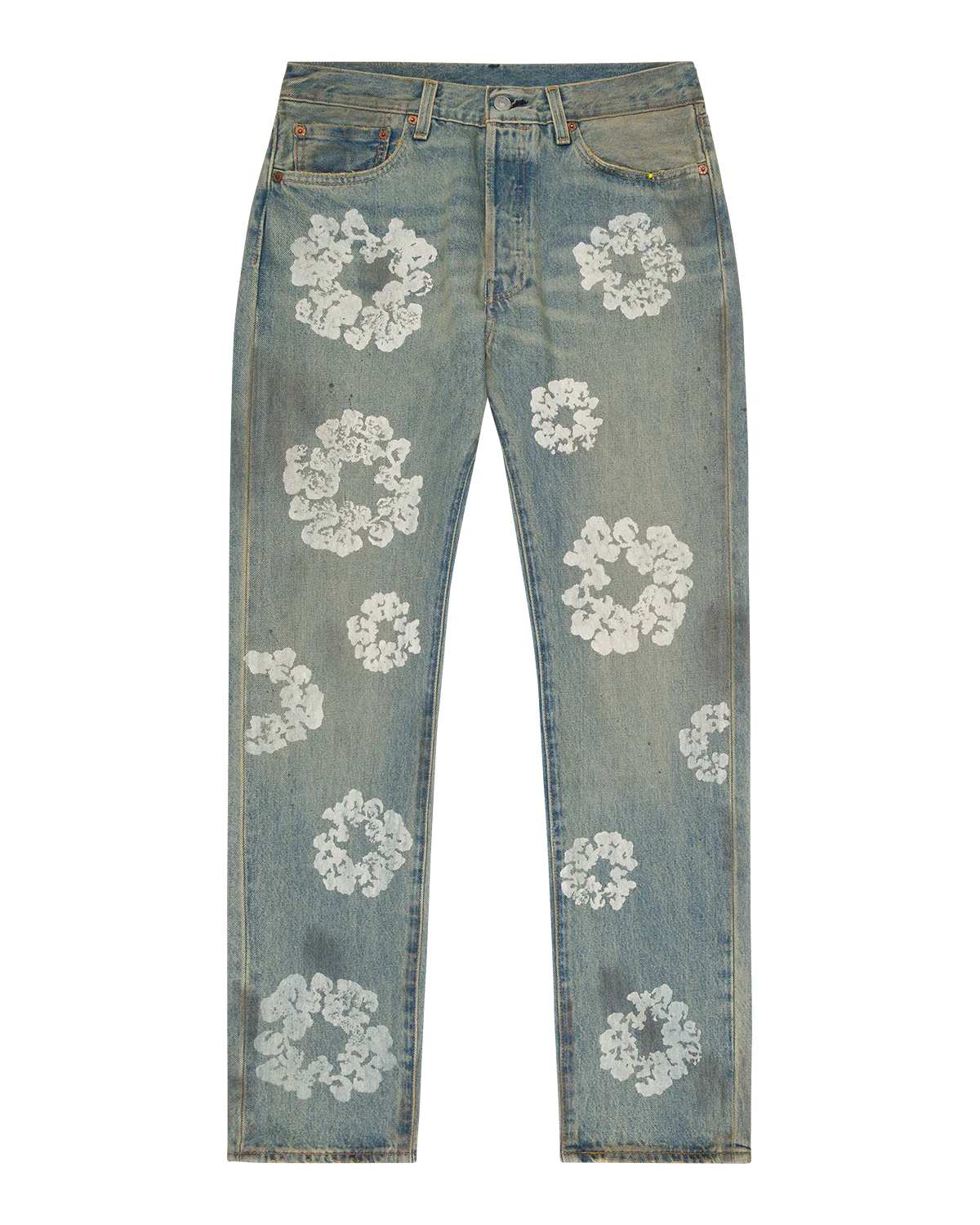 Denim Tears "Dirty Wash" Cotton Wreath Jeans
