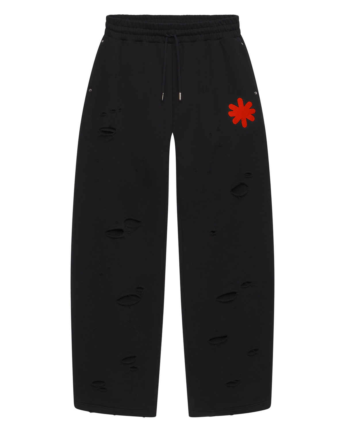 Lost Shdws "Dstry Double Layered" Black/Red Logo Sweatpants