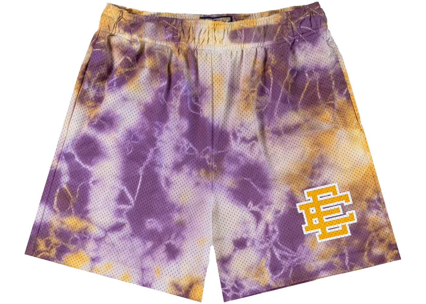 Eric Emanuel Tie Dye Lakers Colors Yellow Shorts