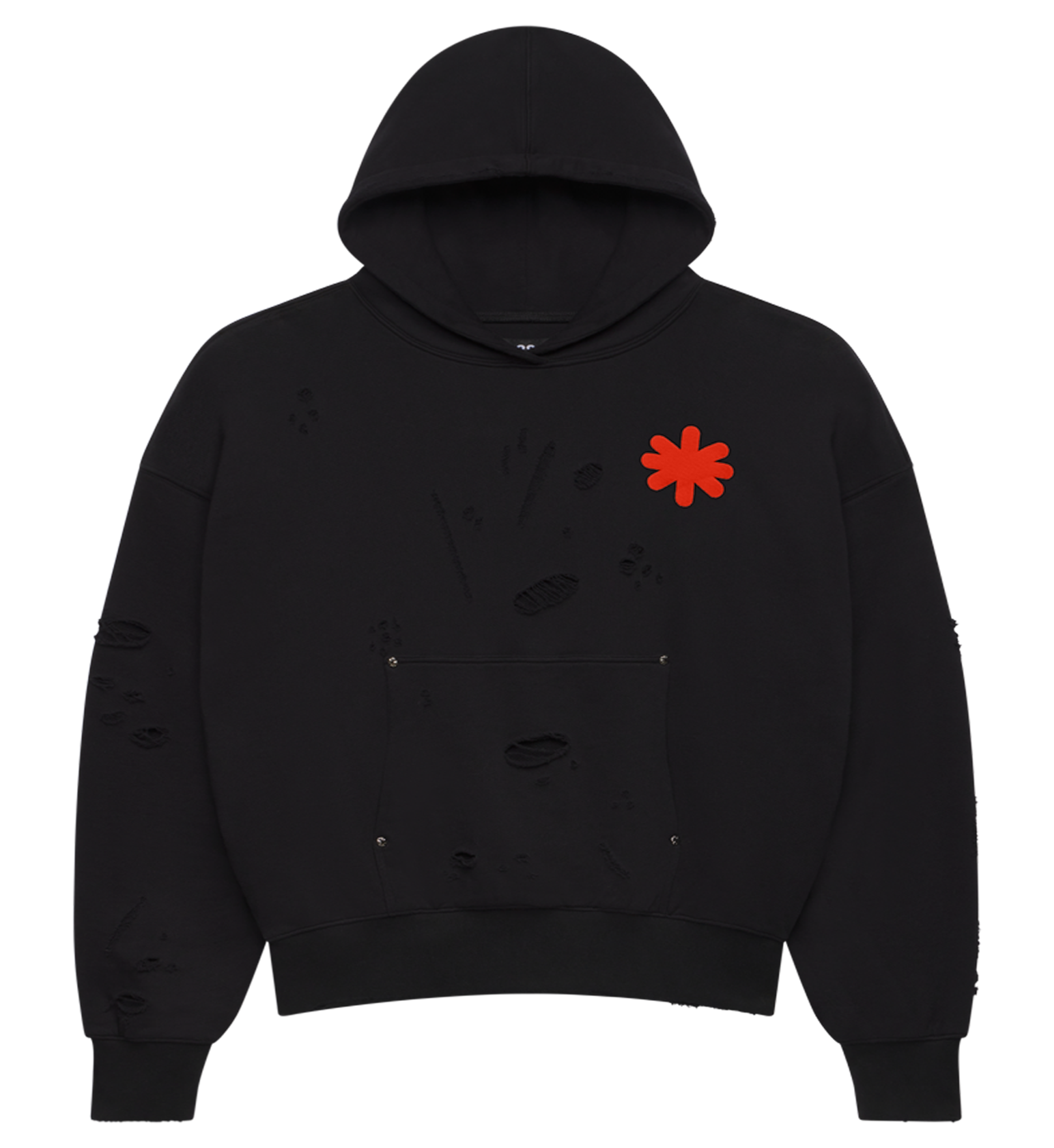 Lost Shdws "Dstry Double Layered" Black/Red Logo Hoodie