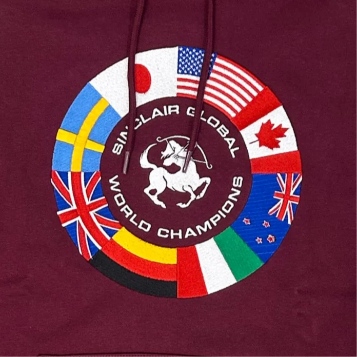 Sinclair Flag Hoodie (Burgundy)