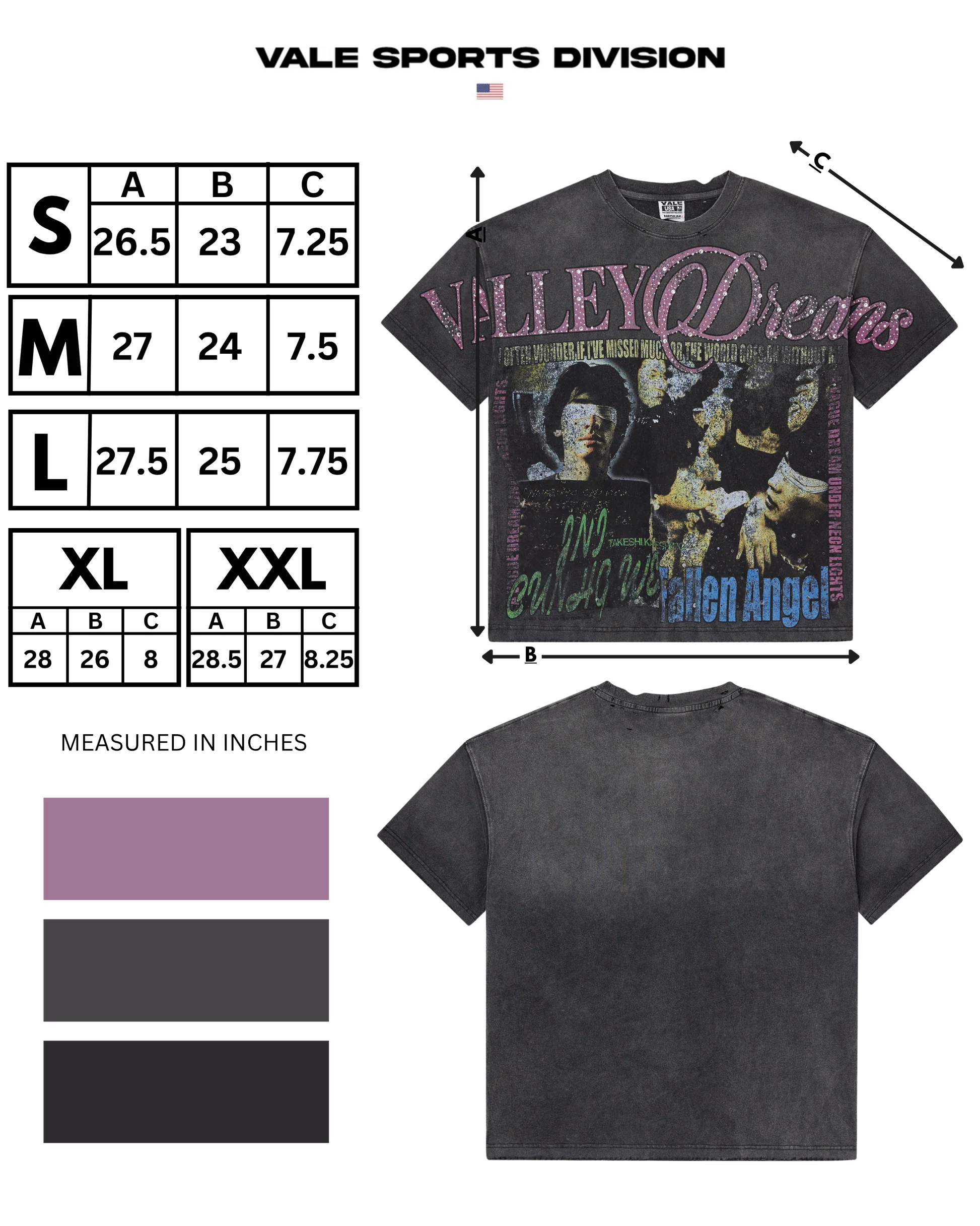 Vale "Fallen" Bling Black T-Shirt