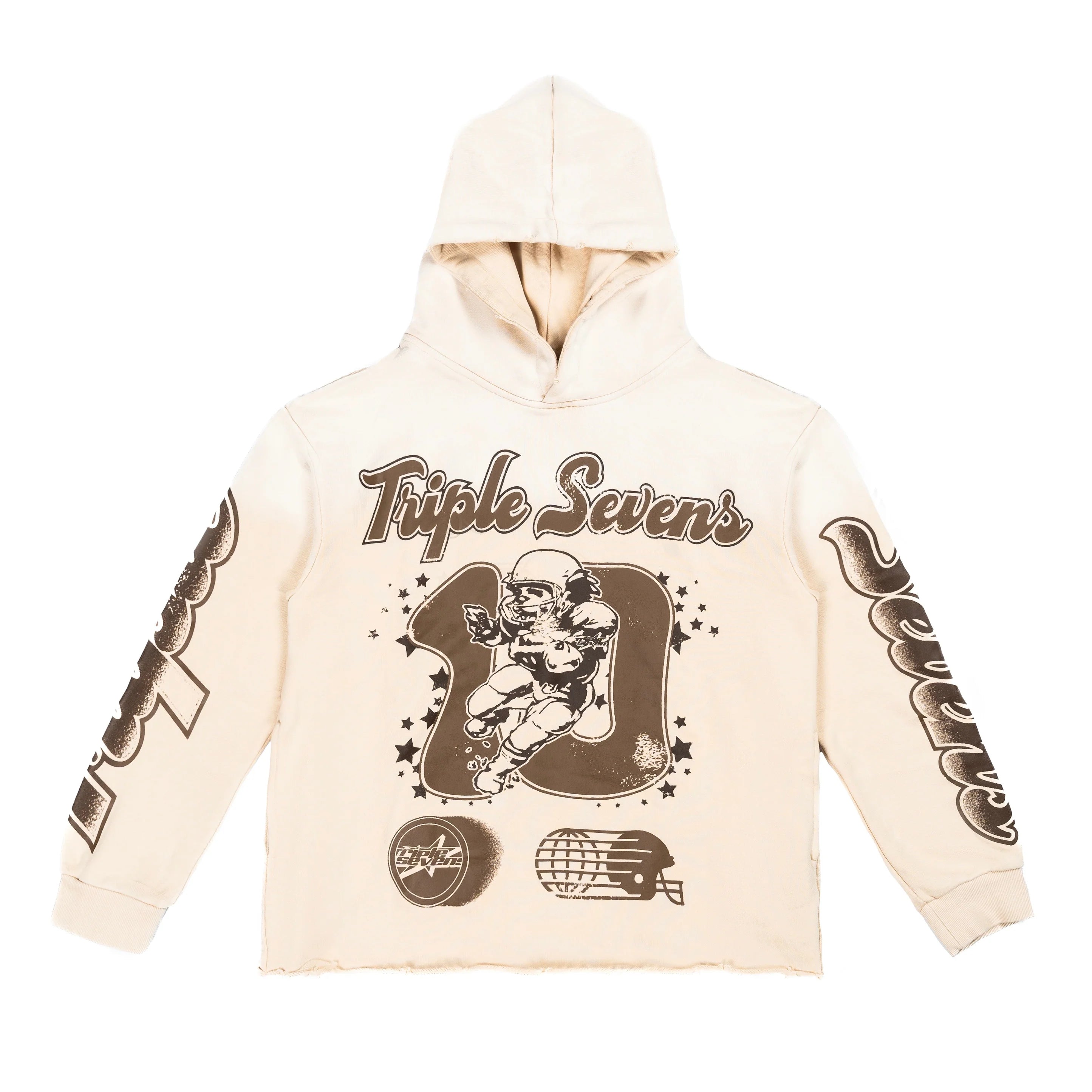 Triple 7s "All Star" Brown Hoodie