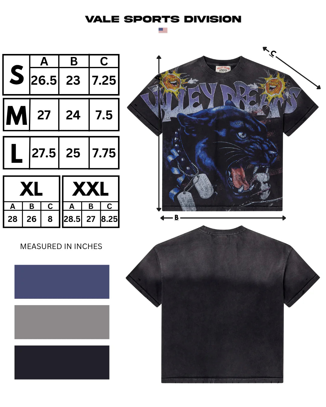 Vale "Fury" Black T-Shirt