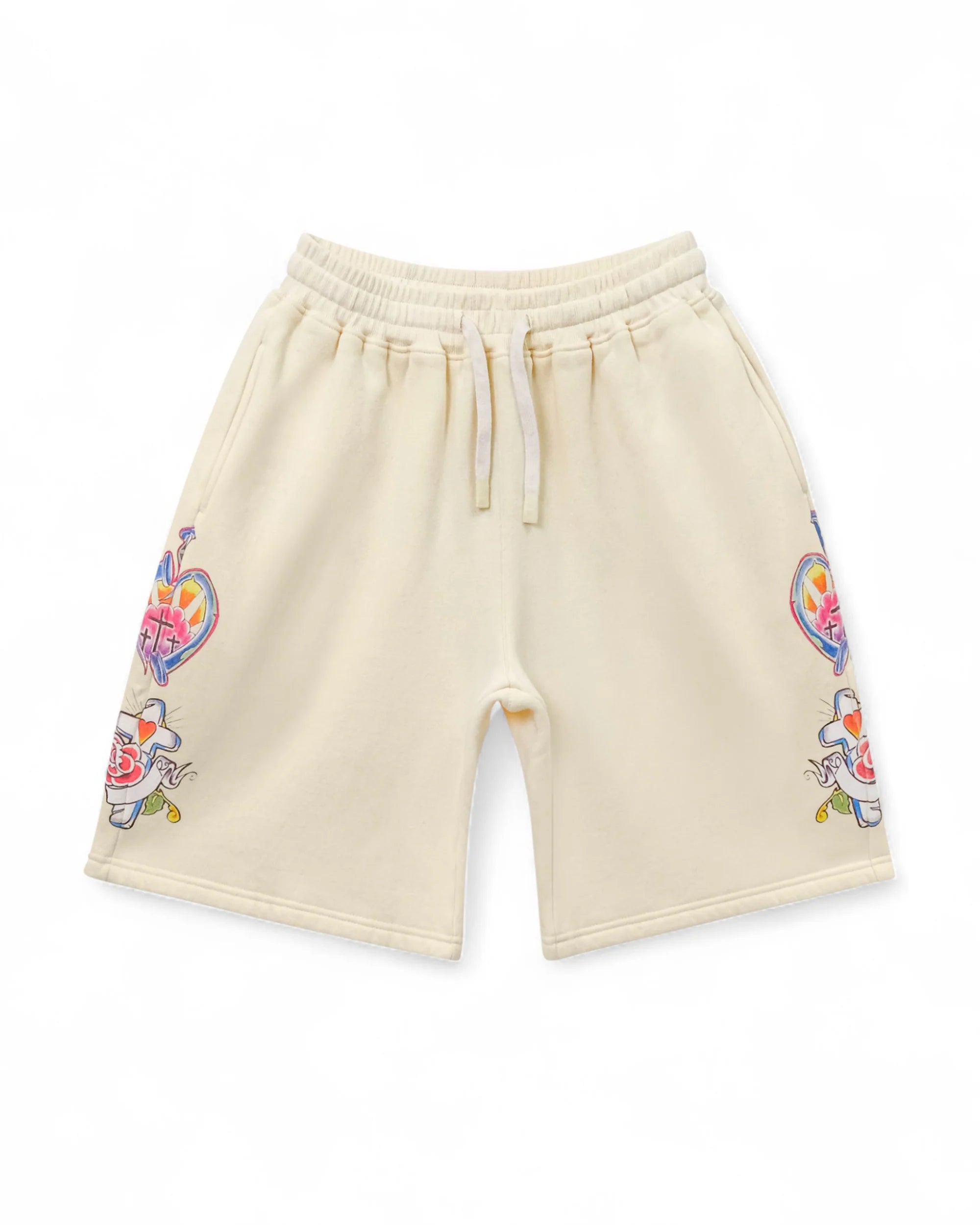 We Are Righteous "Cream Risen King" Cotton Shorts