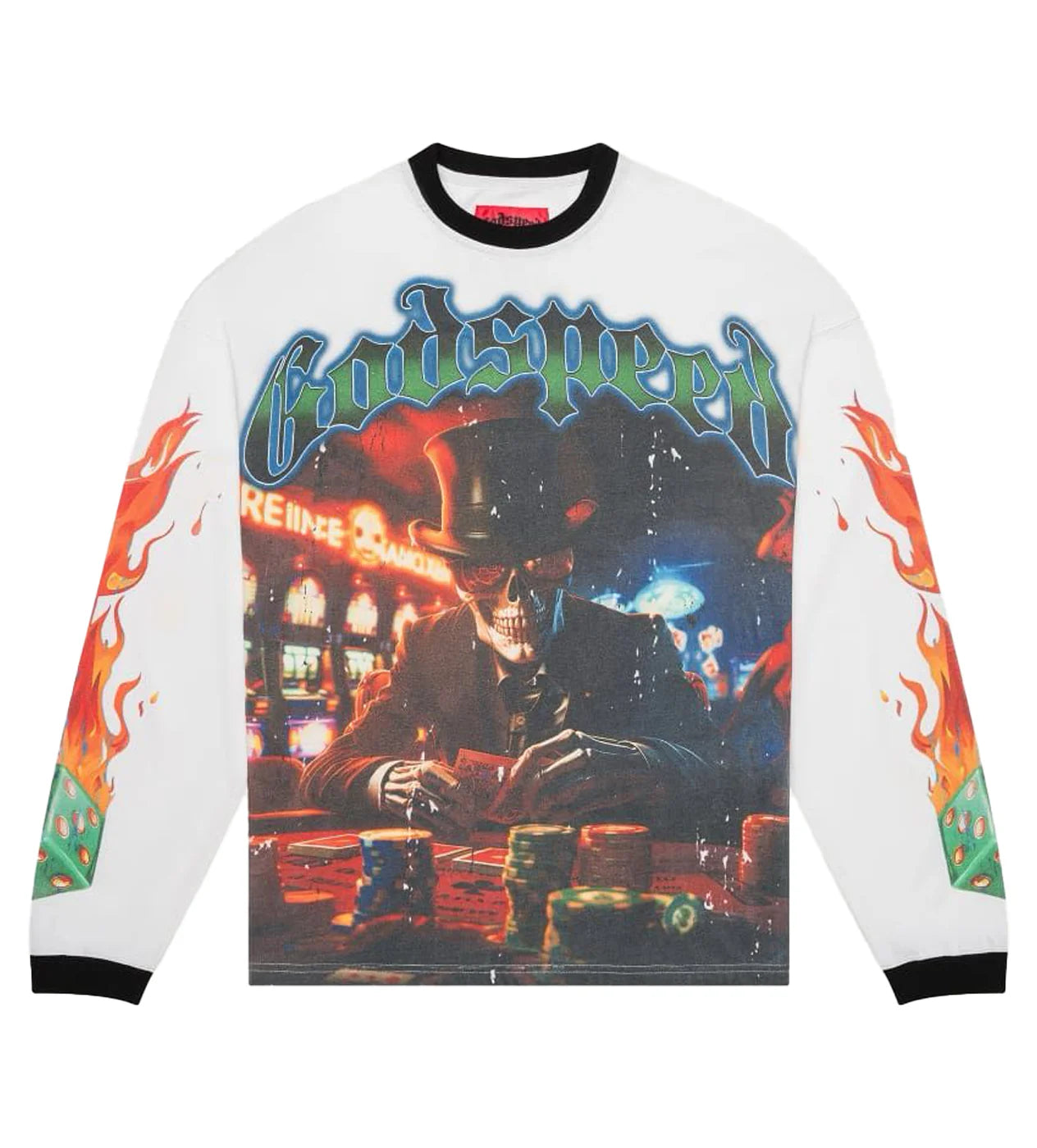 Godspeed "Life's A Gamble" White Long Sleeve