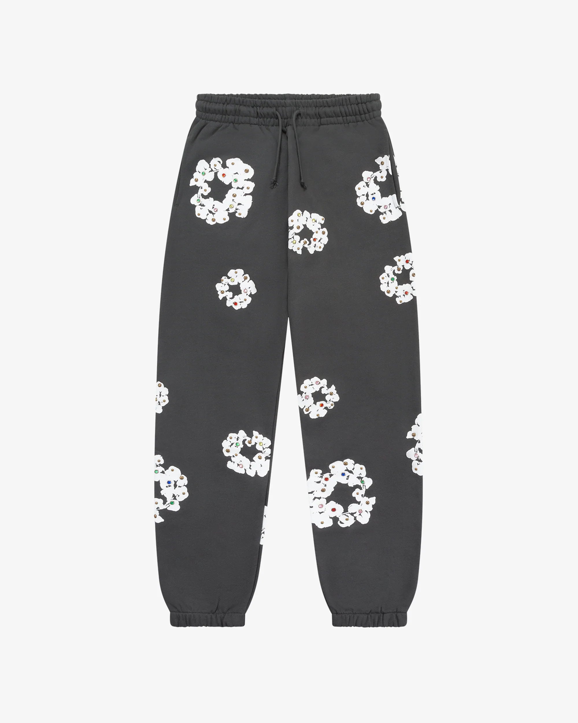 Denim Tears Rhinestone Cotton Wreath Grey Sweatpants