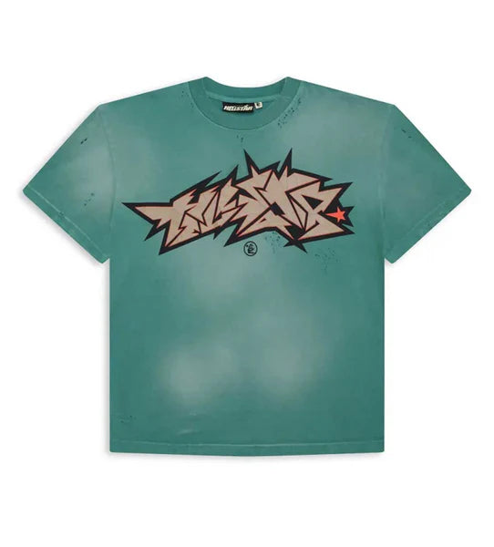 Hellstar "Cracked" Green T-Shirt