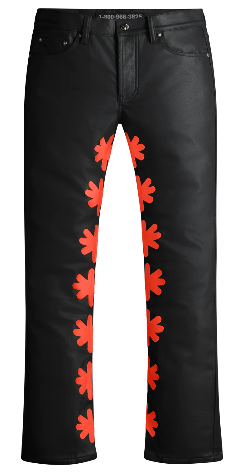 Lost SHDWS Black/Red Wax Jeans