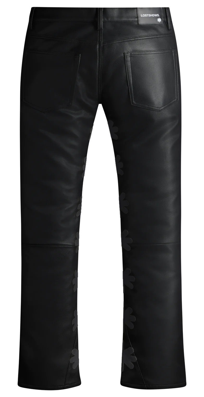 Lost SHDWS Black/Black Leather Pants