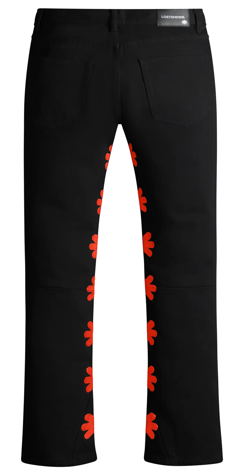 Lost SHDWS Black/Red Denim Jeans