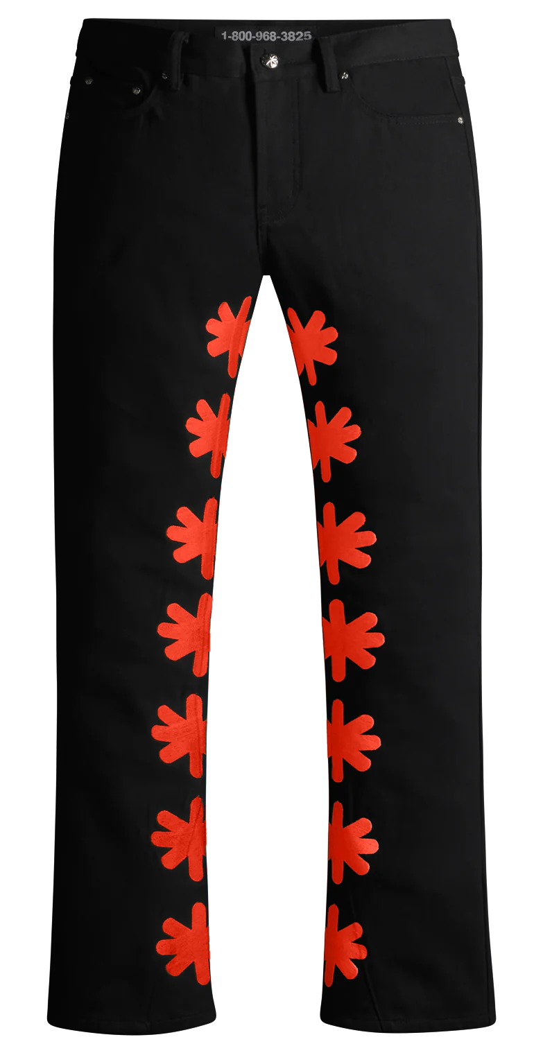 Lost SHDWS Black/Red Denim Jeans