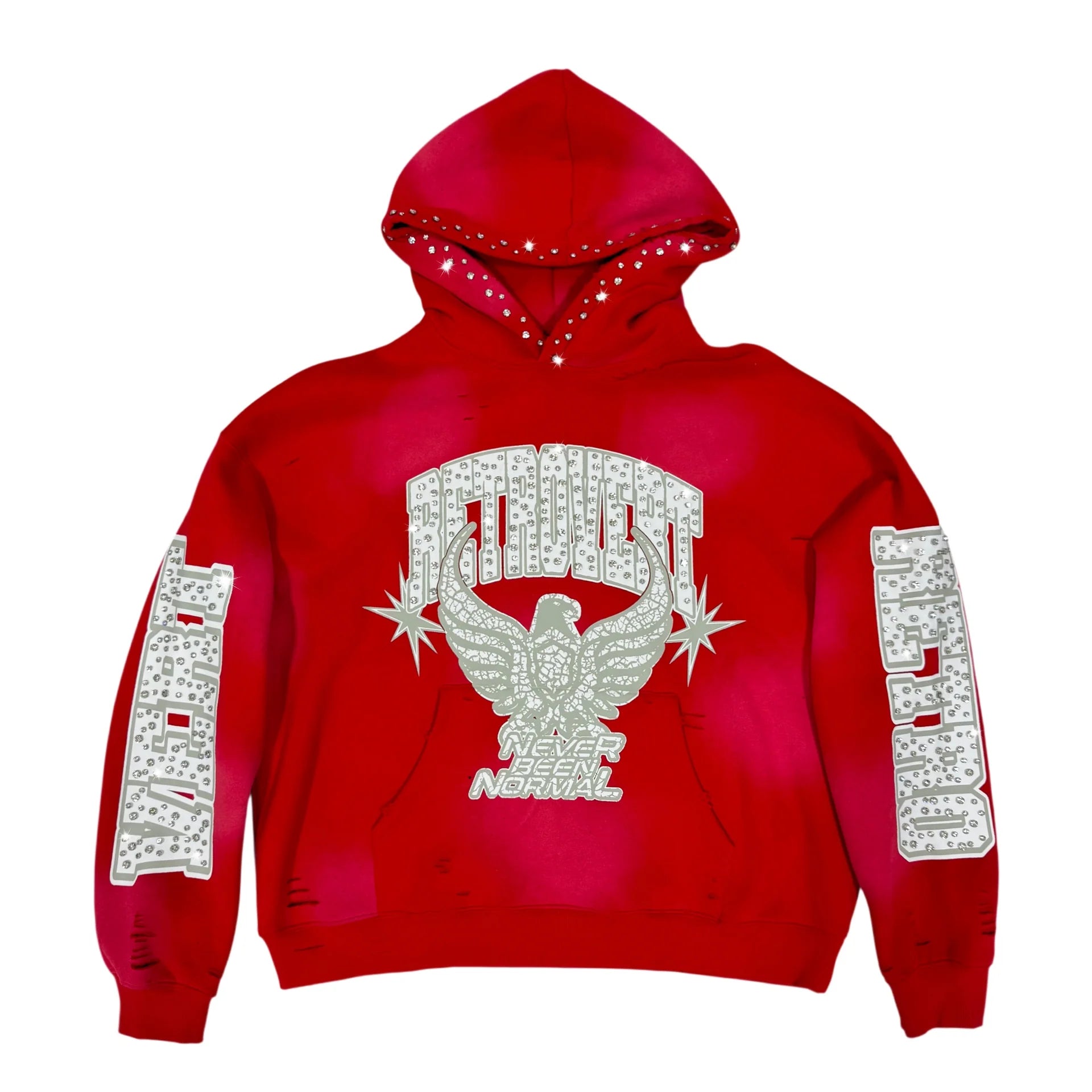 Retrovert "Star Eagle" Red Pullover Hoodie