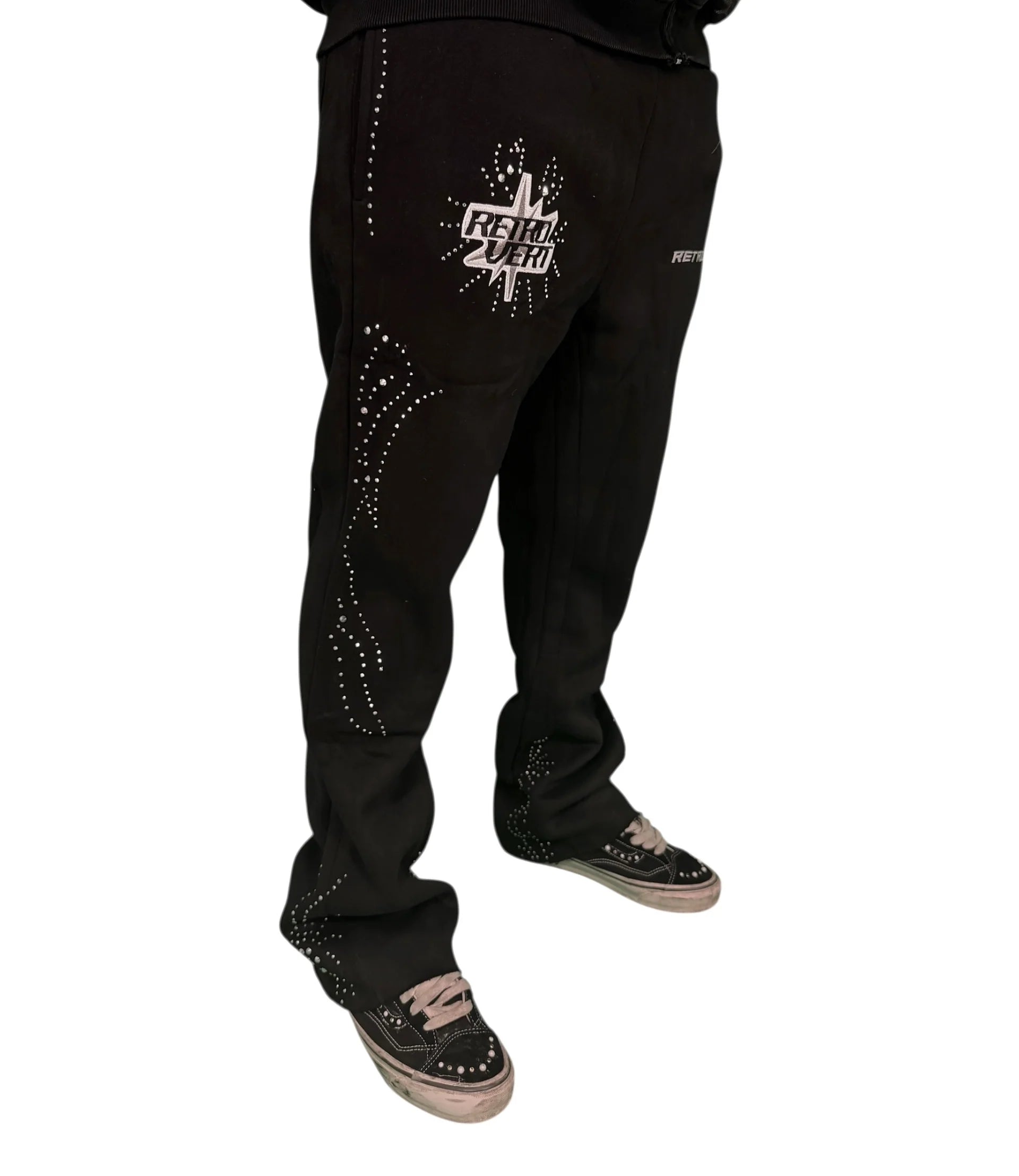 Retrovert "Infinity Rhinestone" Flare Sweatpants