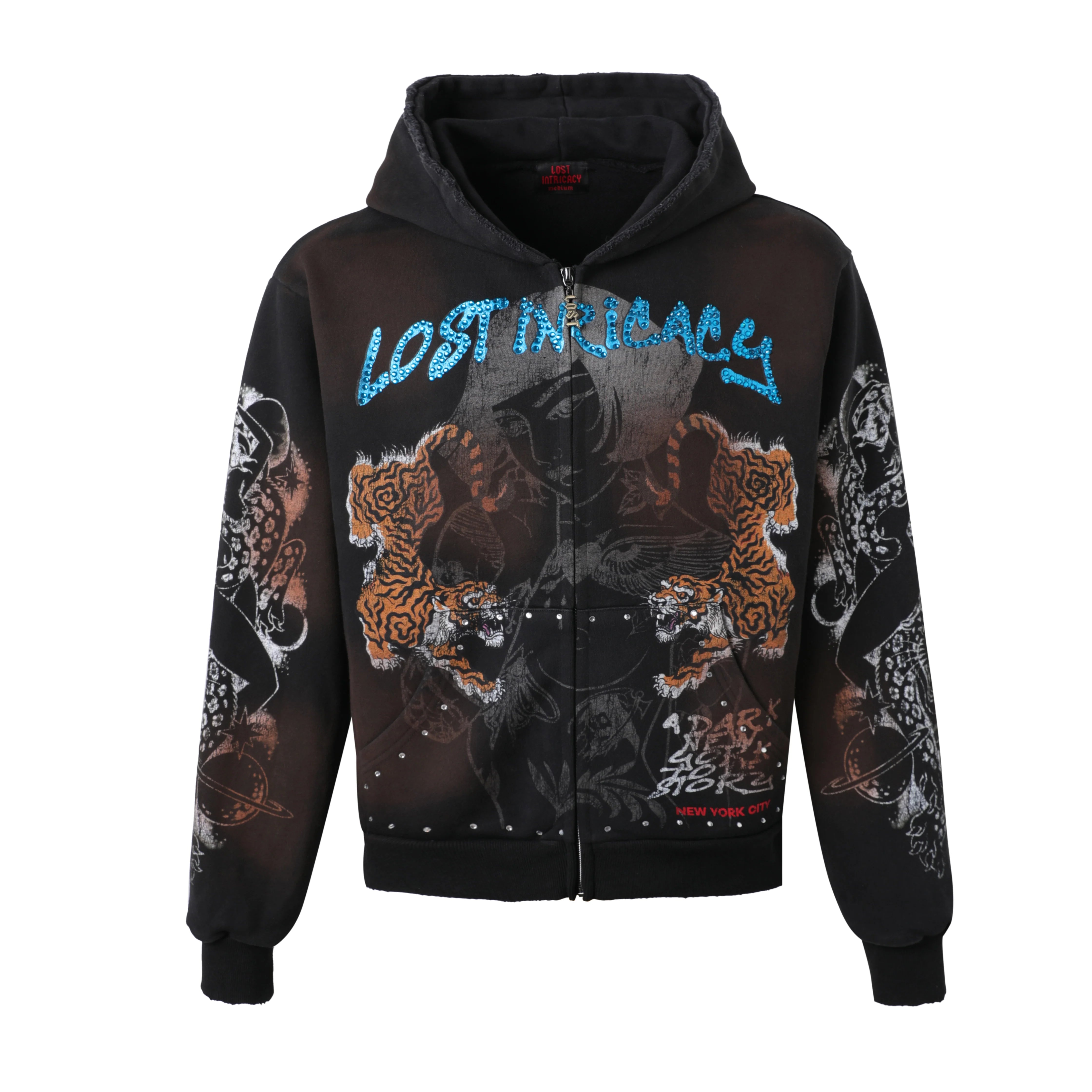 Lost Intricacy "Twin Tiger" Zip-Up Hoodie