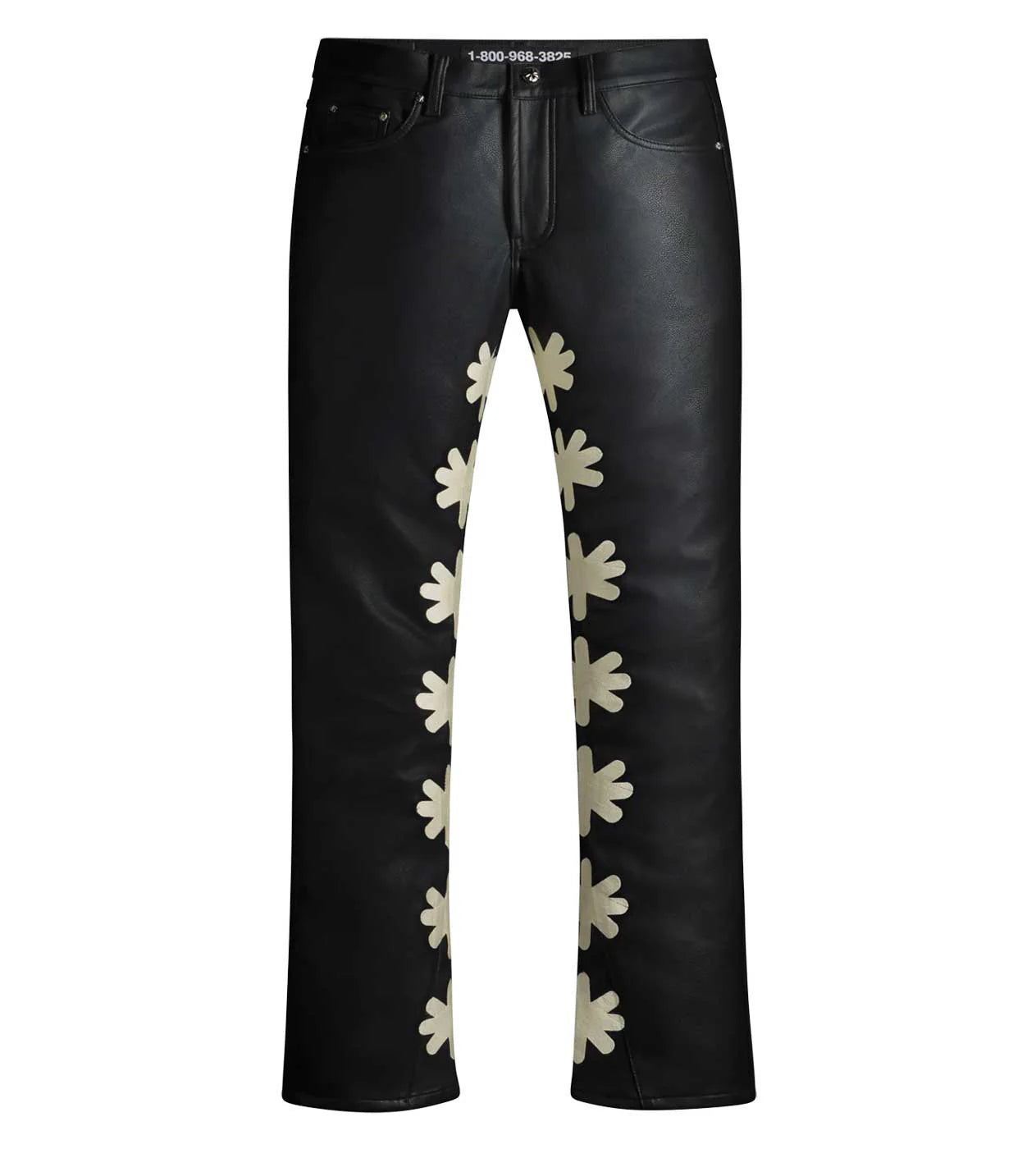 Lost SHDWS Black/Bone Leather Jeans