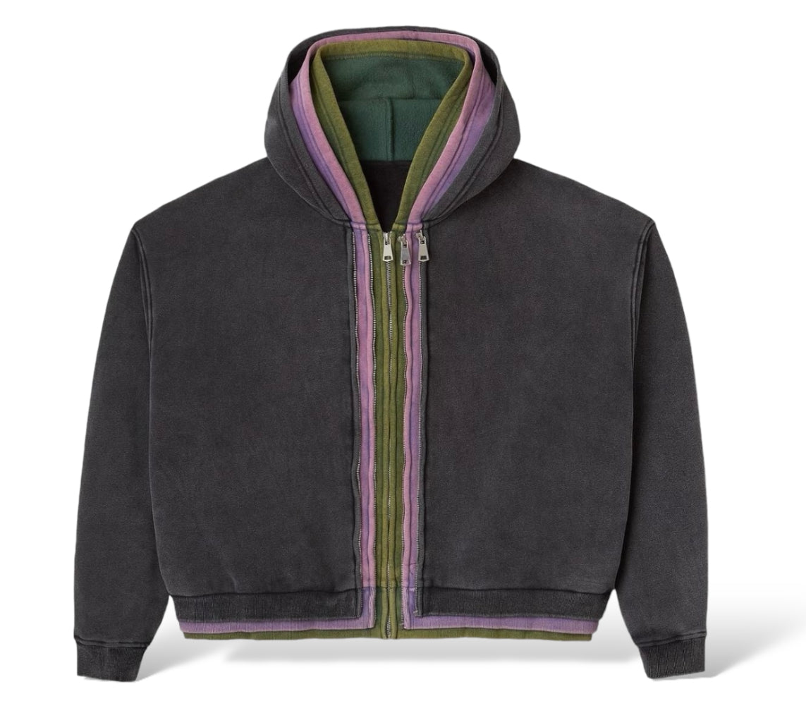 Gv Gallery-Raspberry Hills Triple Zip-Up Hoodie