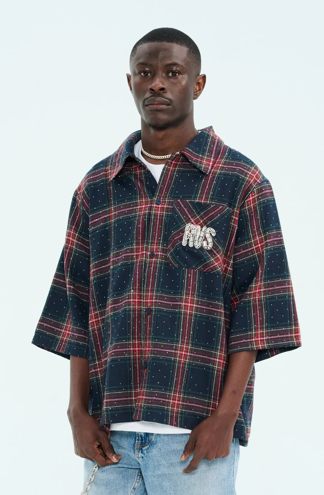 RVS Labs "Lumière" Navy/Crimson Flannel