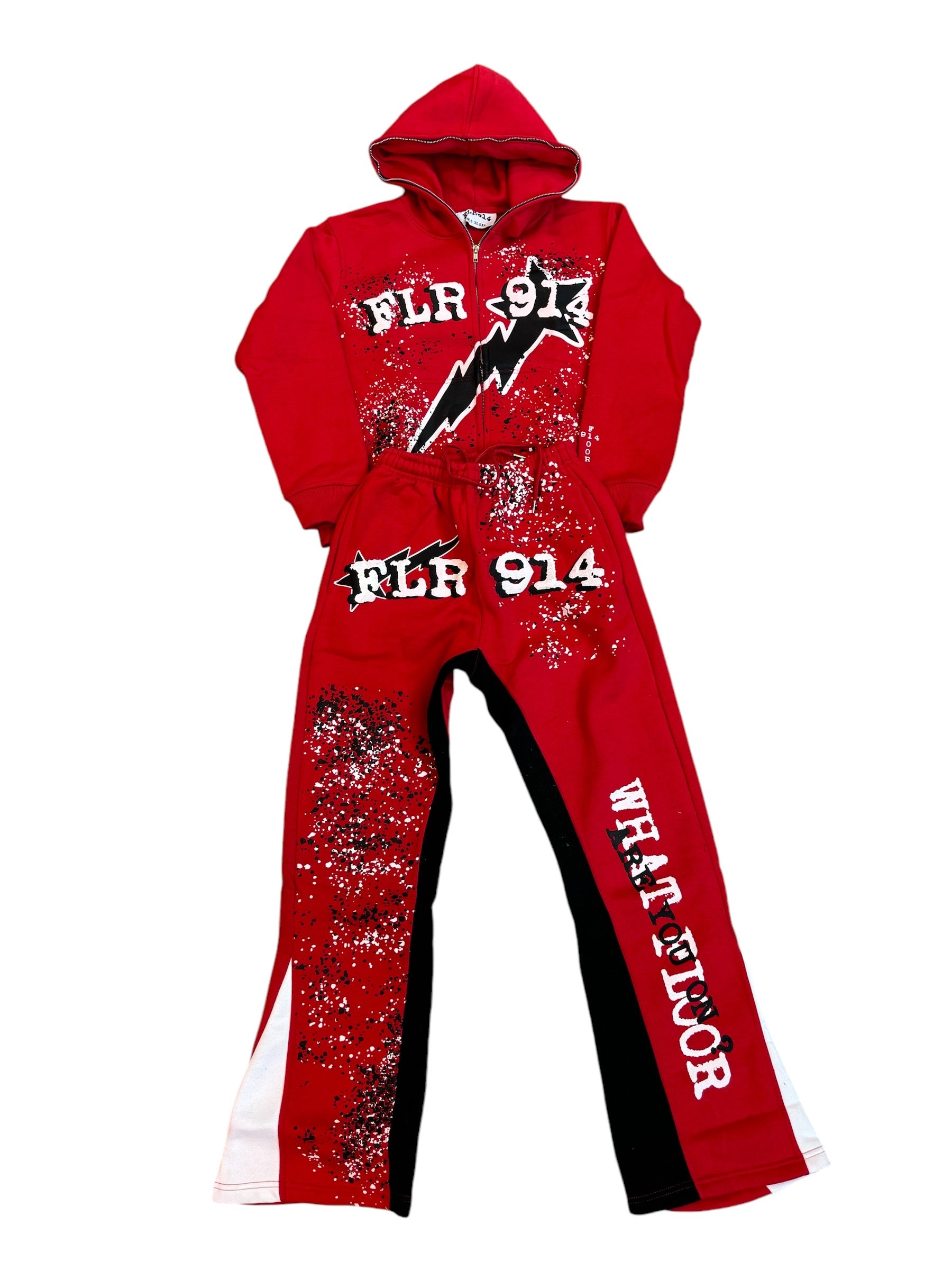 FLR 914 Red/Black Full Sweatsuit