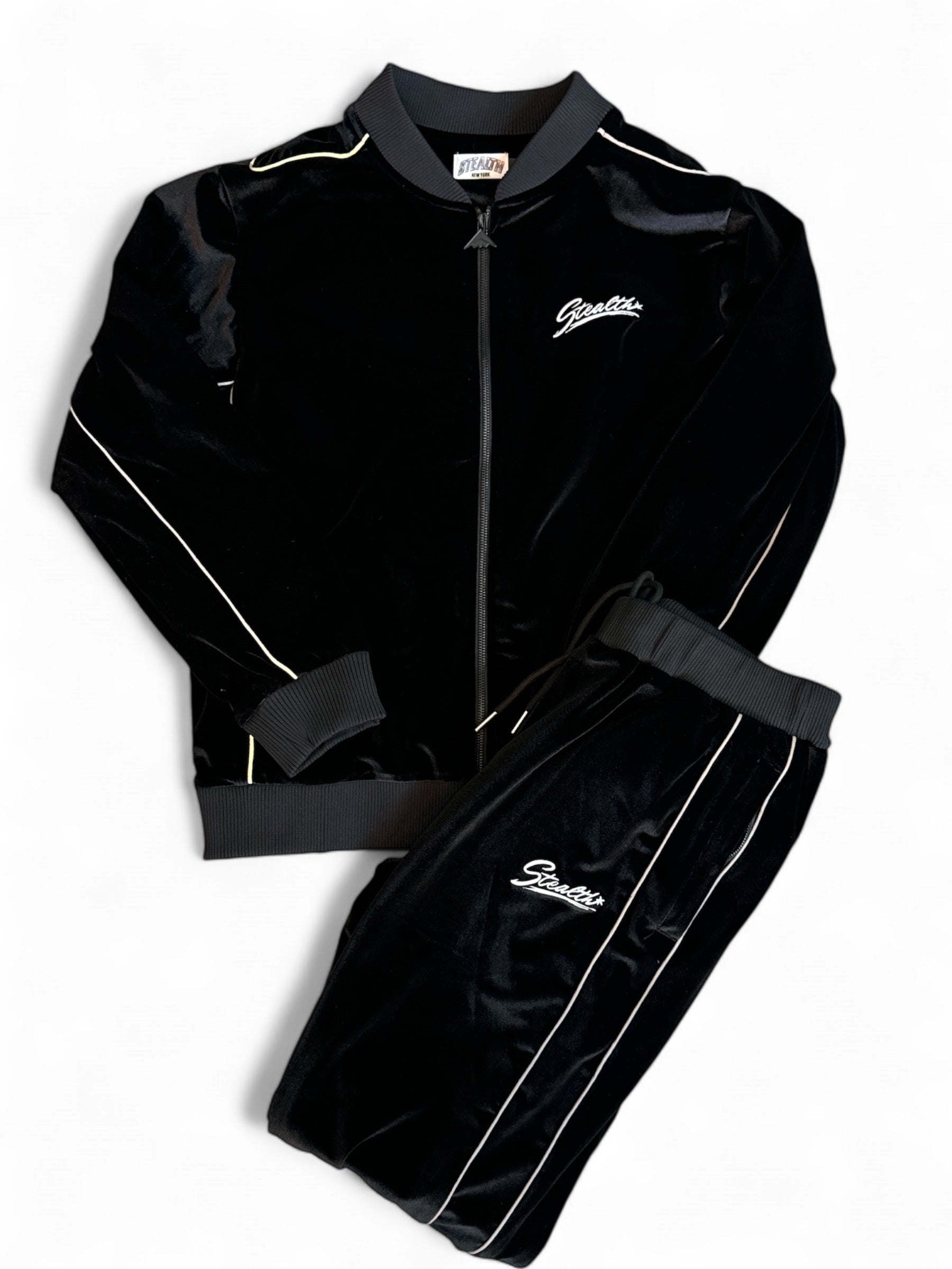 Stealth Velour Black Tracksuit