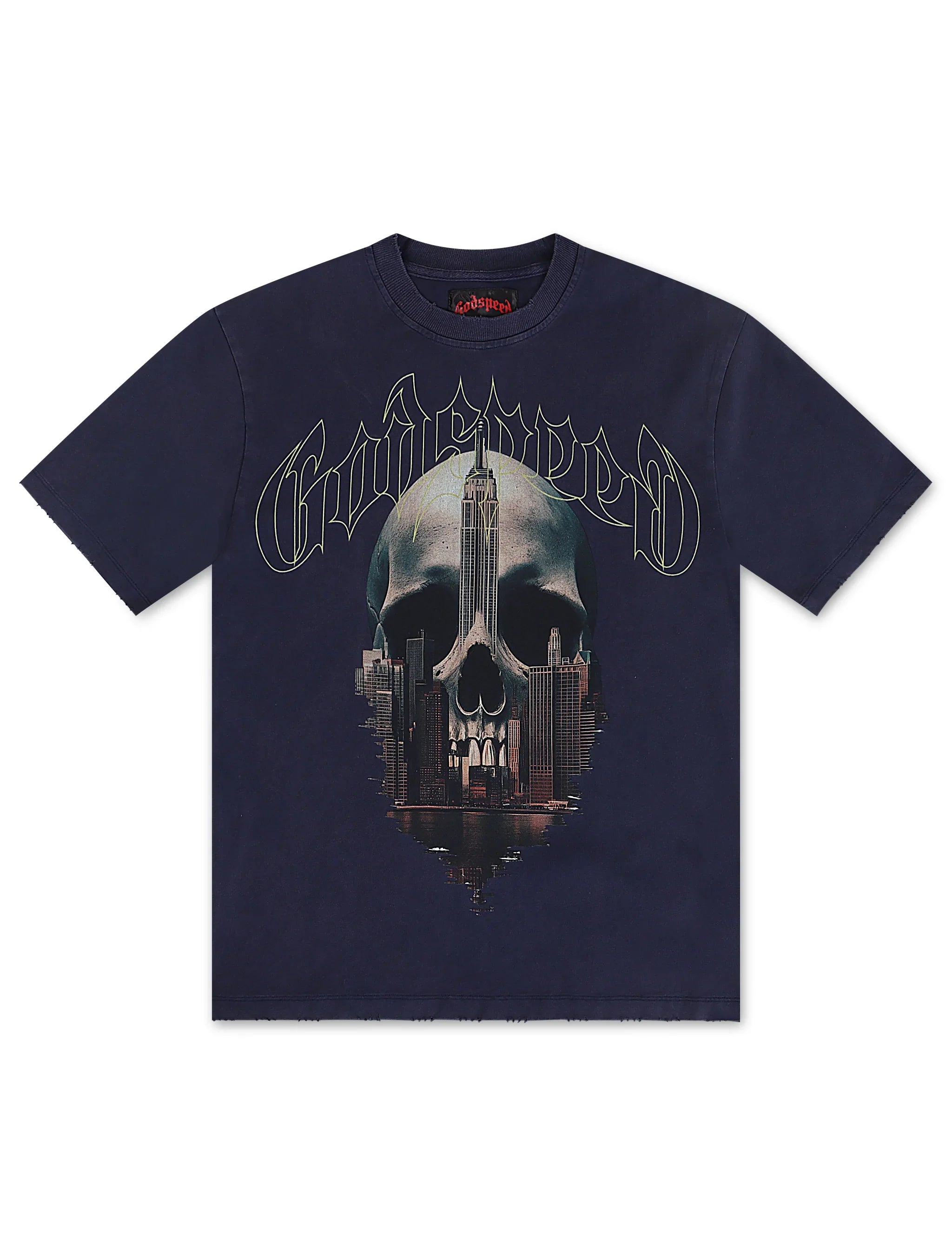 Godspeed "Skyline" Navy Wash T-Shirt
