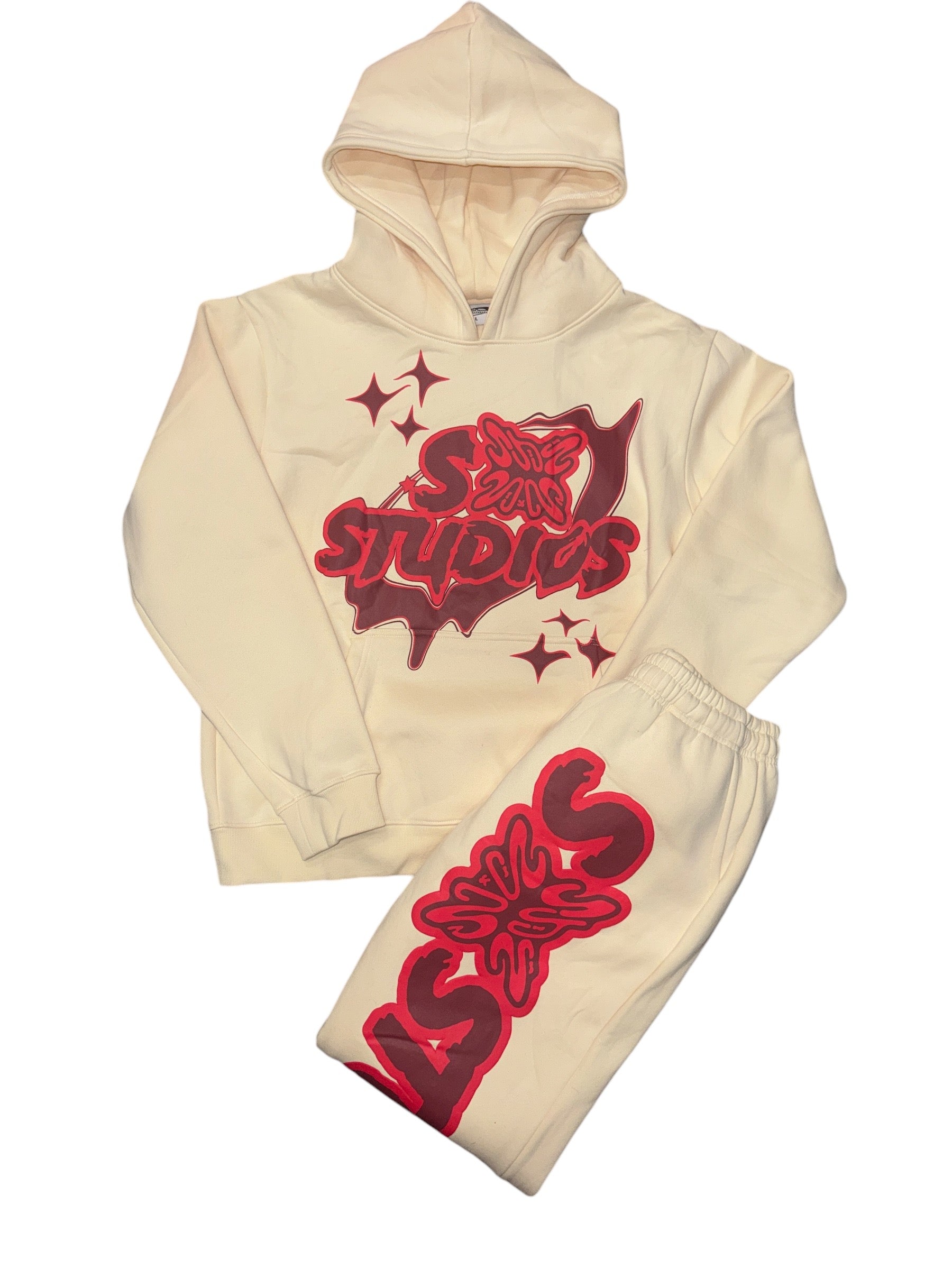 SB Studios Stain Bandz Cream Red Full Sweatsuit