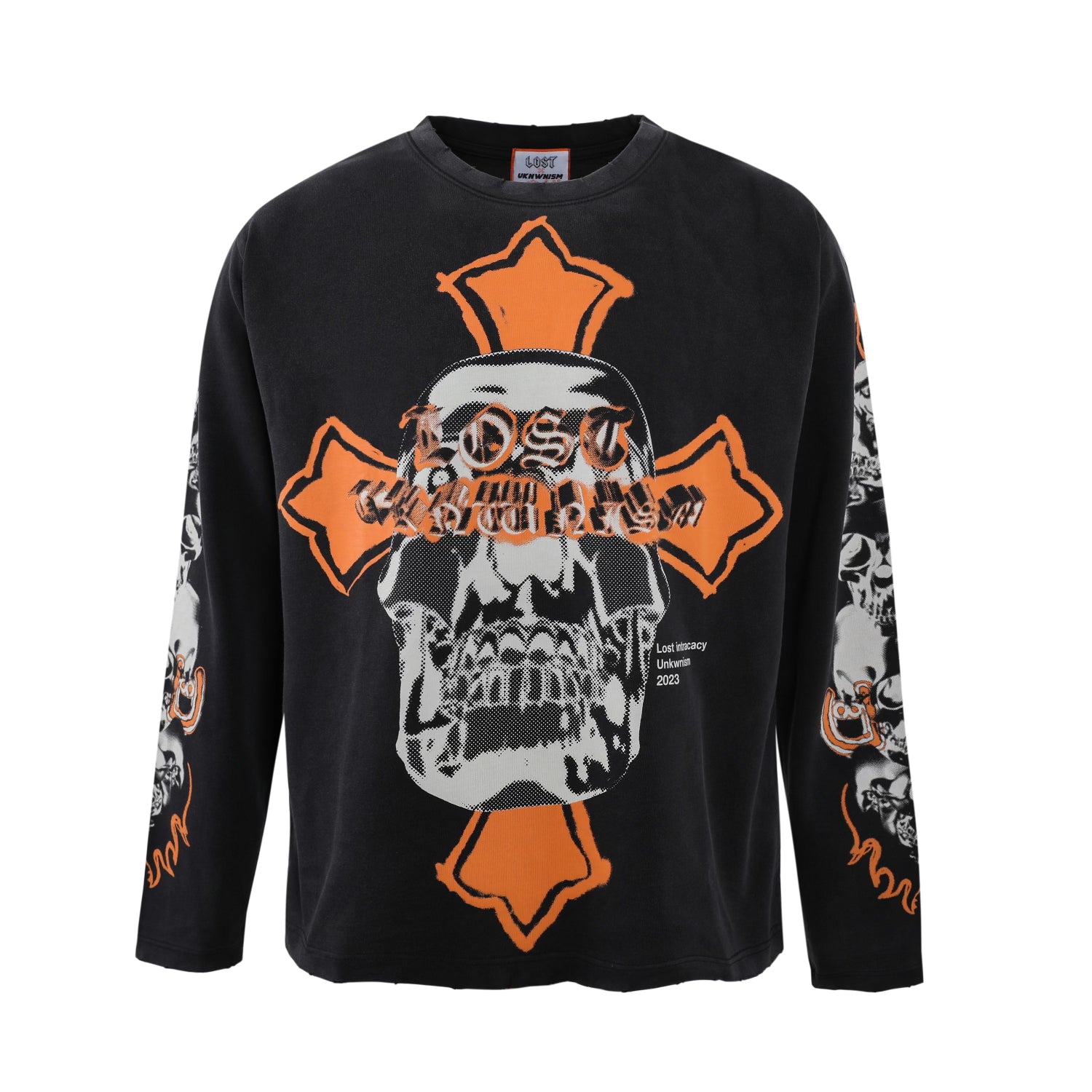Lost Intricacy x UNKWNism Black/Orange Long Sleeve