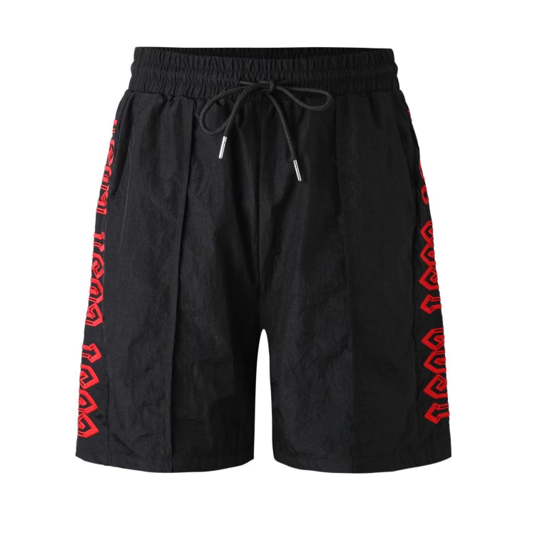 Lost Intricacy Nylon Shorts Black/Red