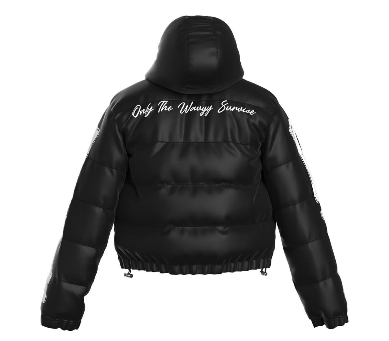 Wavyy "Bone" Black Puffer Jacket