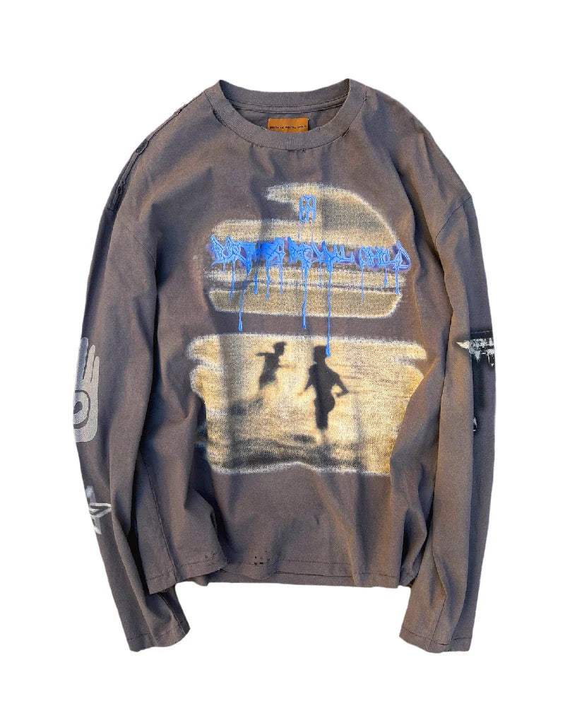 Birth Of A Royal Child "Sunset Printed" Long Sleeve (Black)