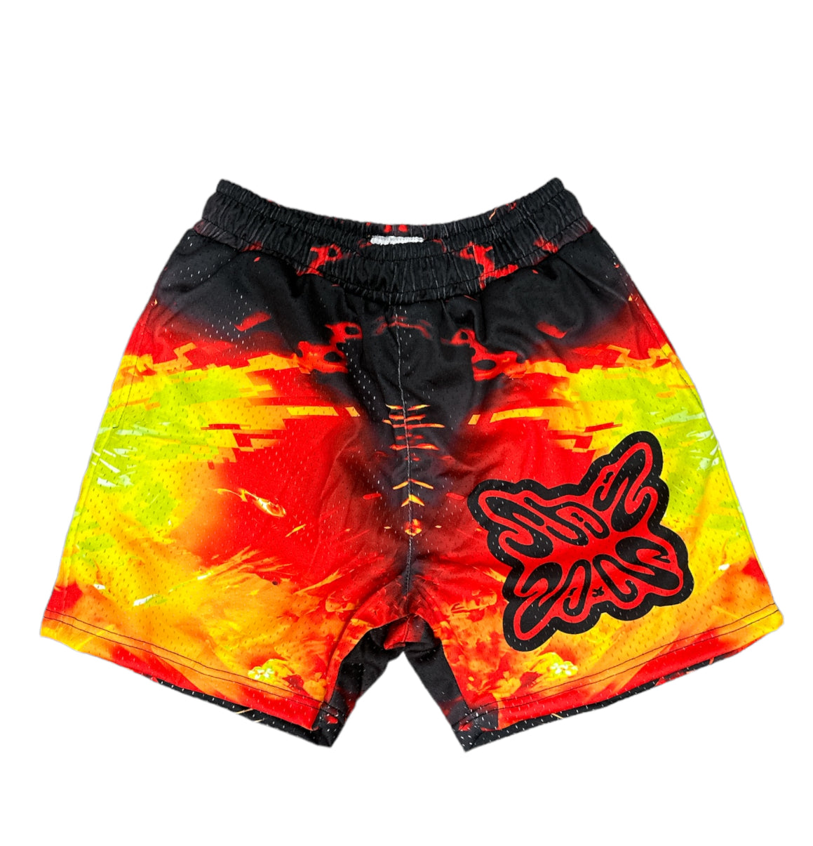 SB Studios Red/Yellow Mesh Shorts