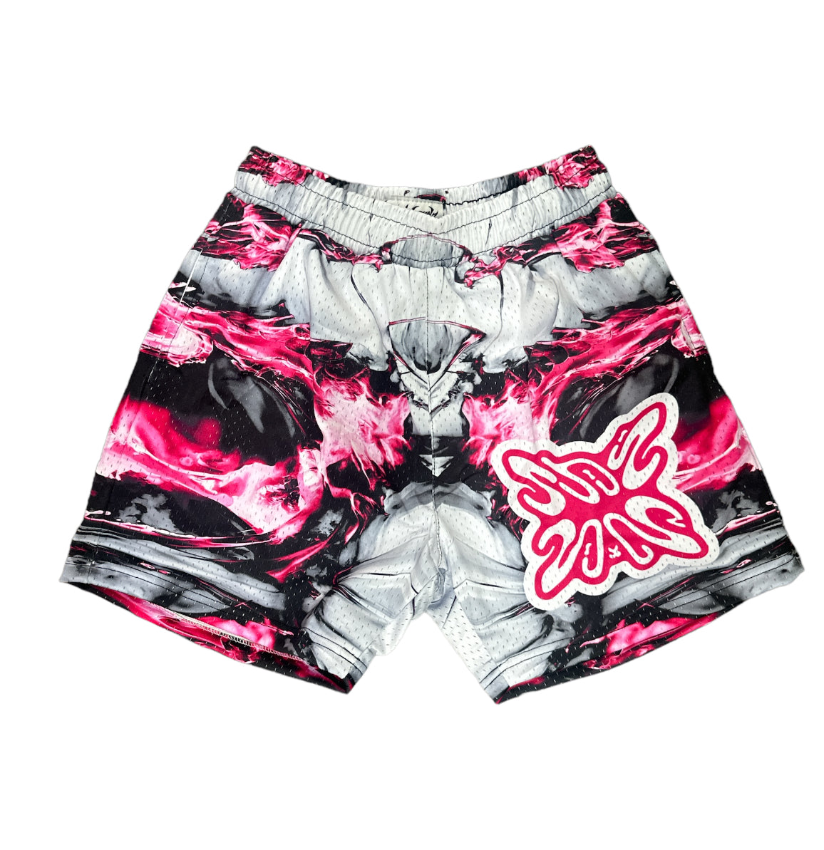 SB Studios Stain Bandz White/Pink Mesh Shorts