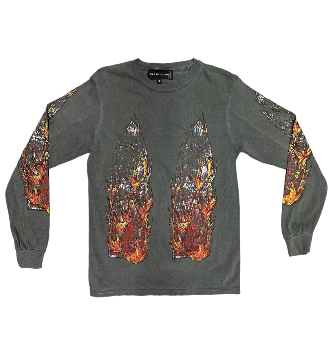 Who Decides War "Grey/Red" Long Sleeve