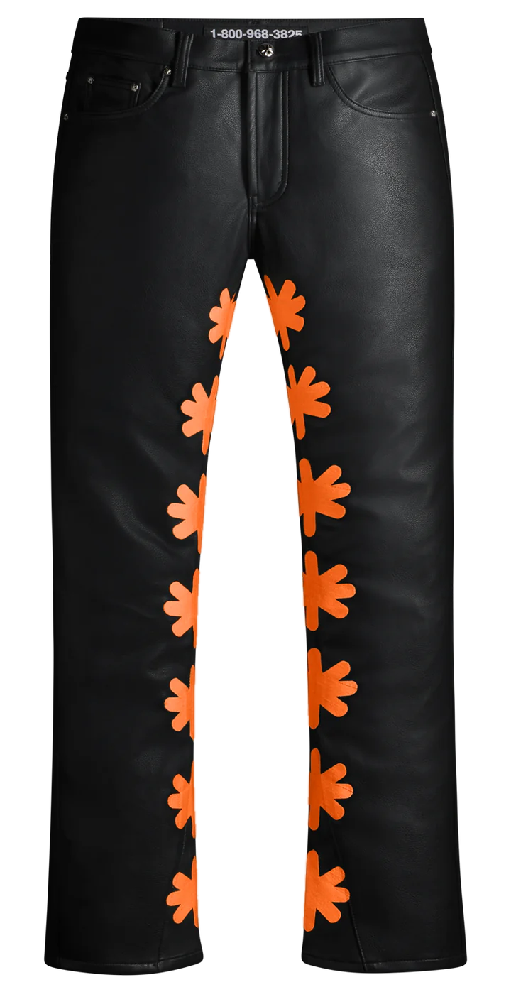 Lost SHDWS Black/Orange Wax Jeans