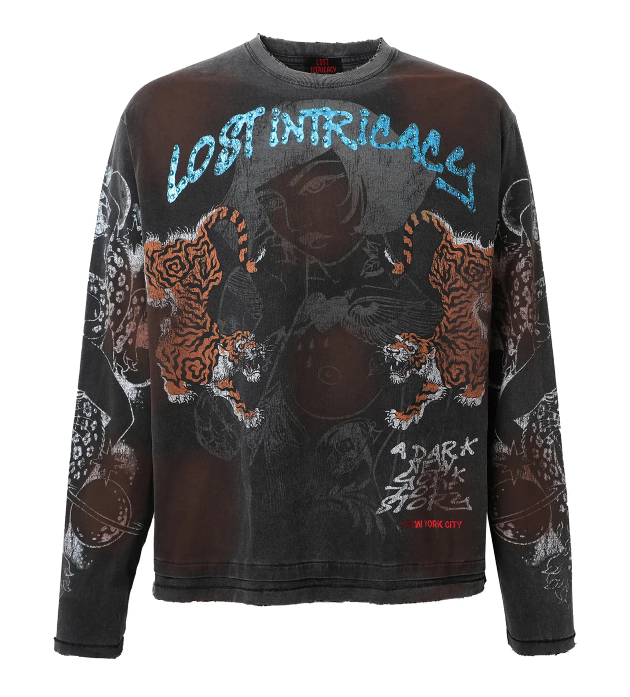 Lost Intricacy "Twin Tigers" Long Sleeve (Black)