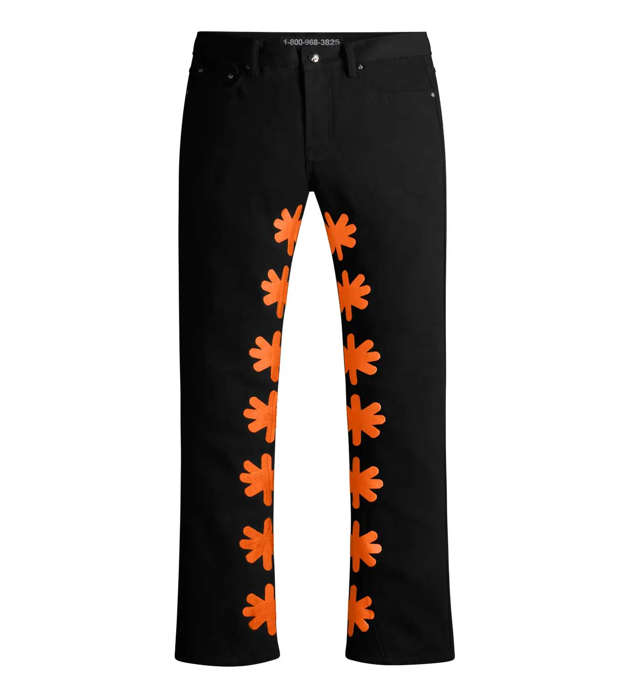 Lost SHDWS Black/Orange Denim Jeans