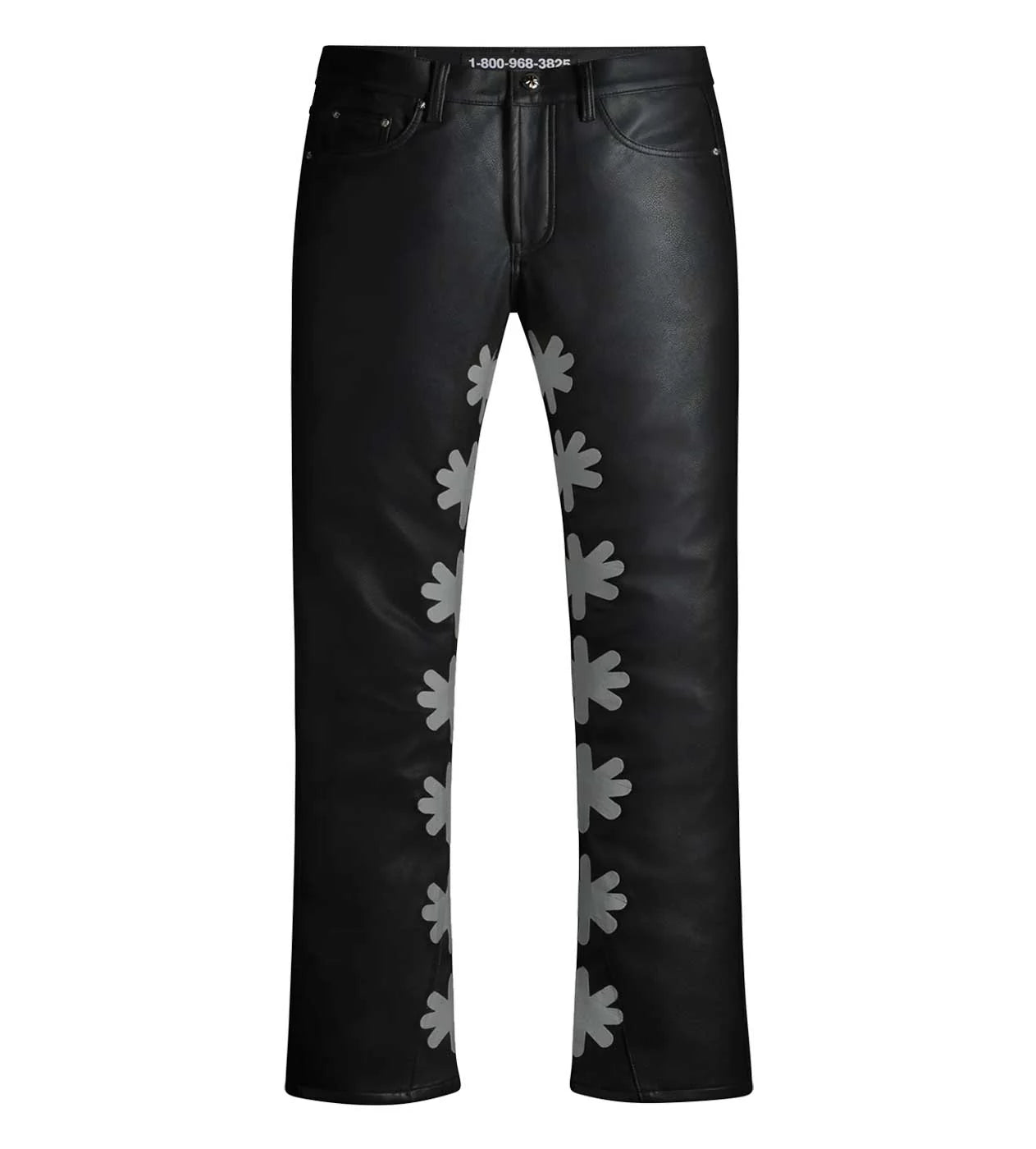 Lost SHDWS Black/Grey Leather Pants