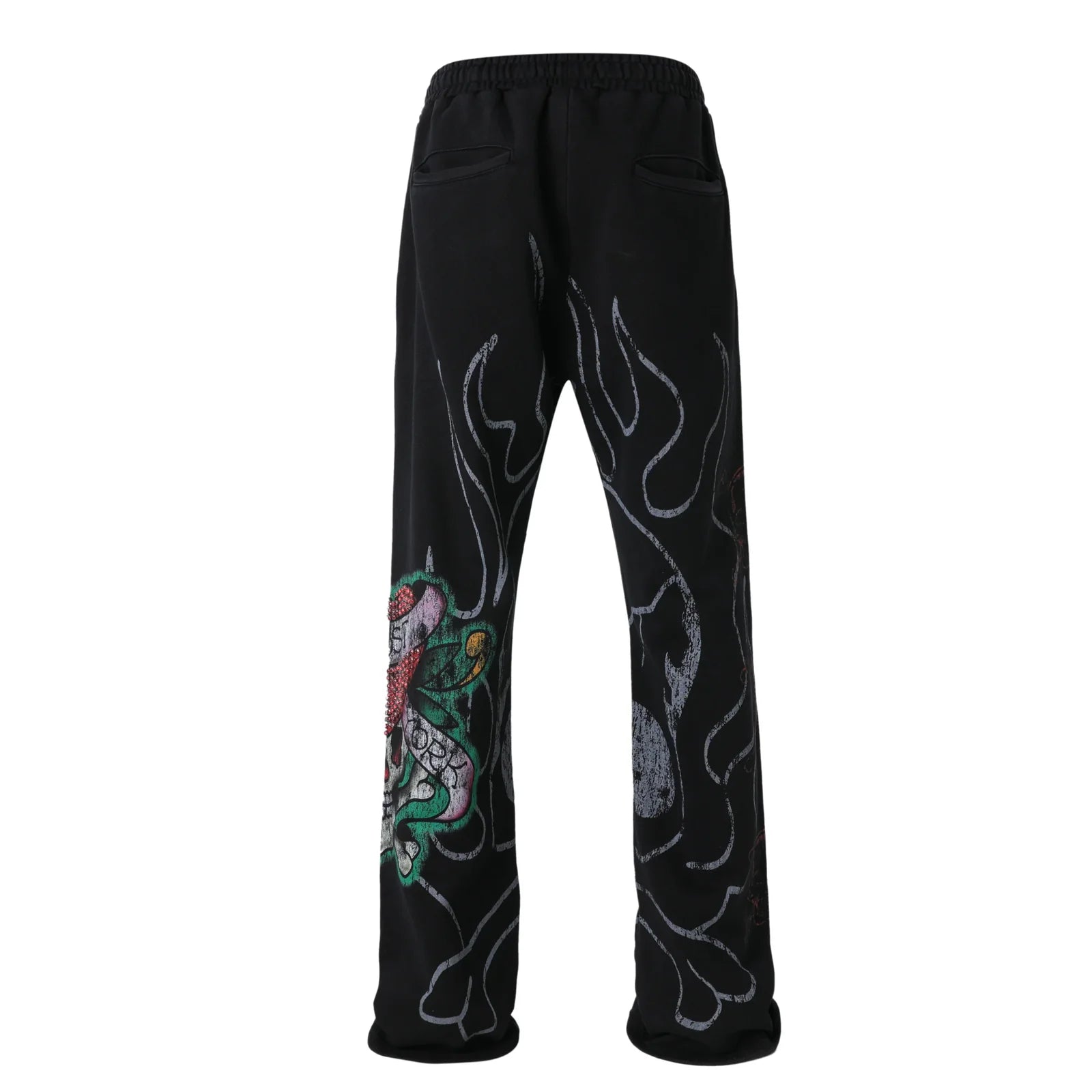 Lost Intricacy "Ink & Bones" Black Sweatpants