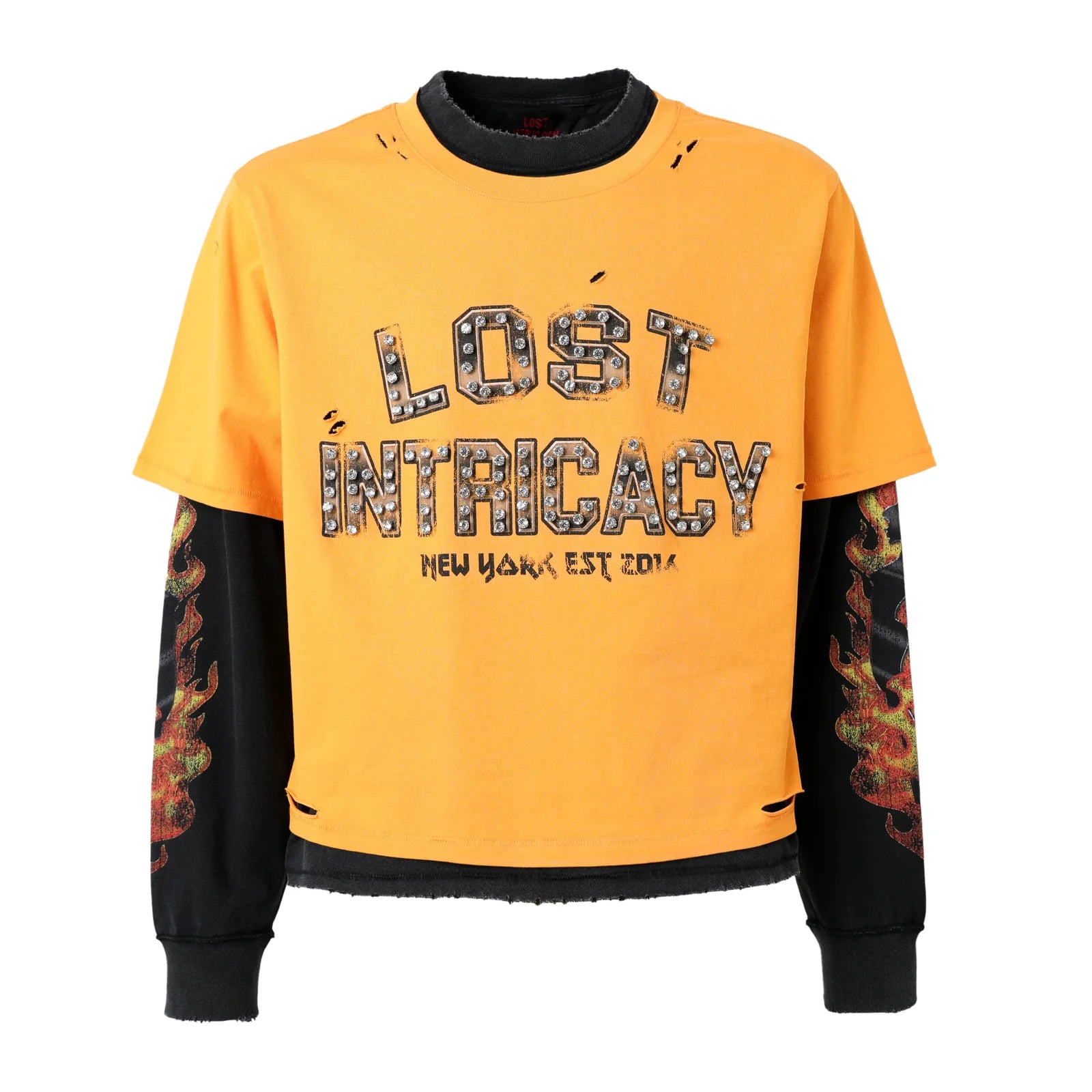 Lost Intricacy "Motors" Yellow Thermal Long Sleeve
