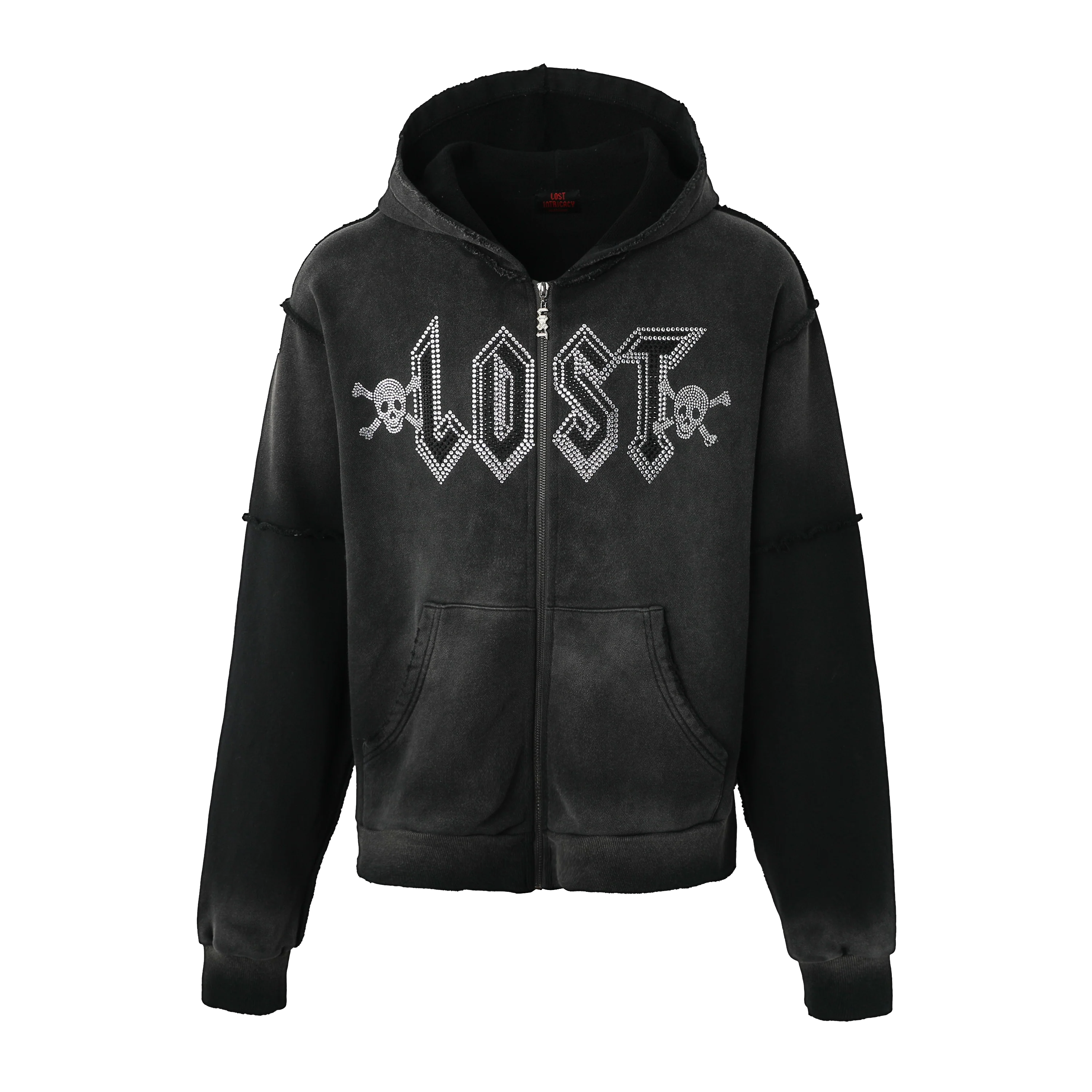 Kids Lost Intricacy "Black Washed" Zip-Up Hoodie
