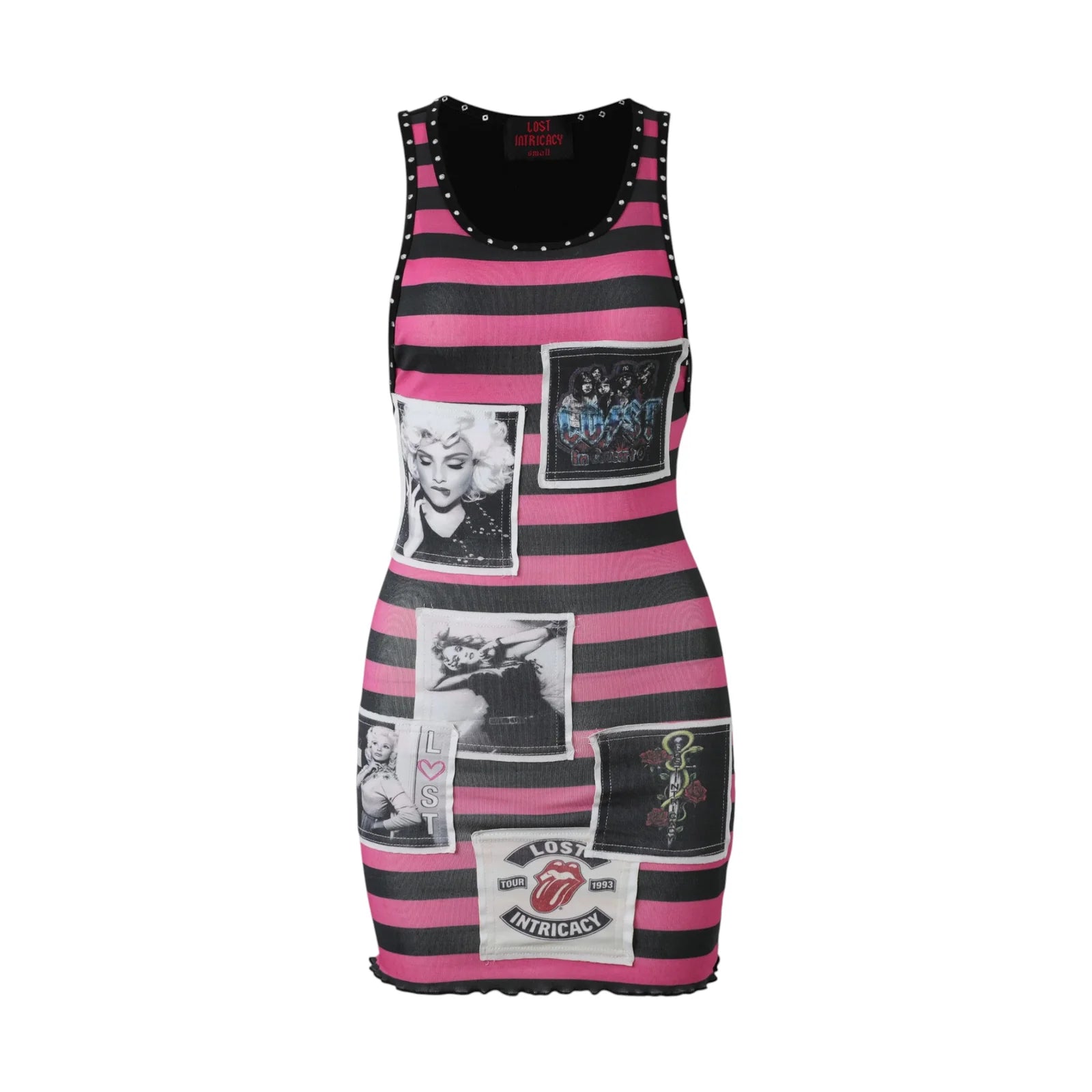 Lost Intricacy "Rebel Muse" Black & Pink Dress