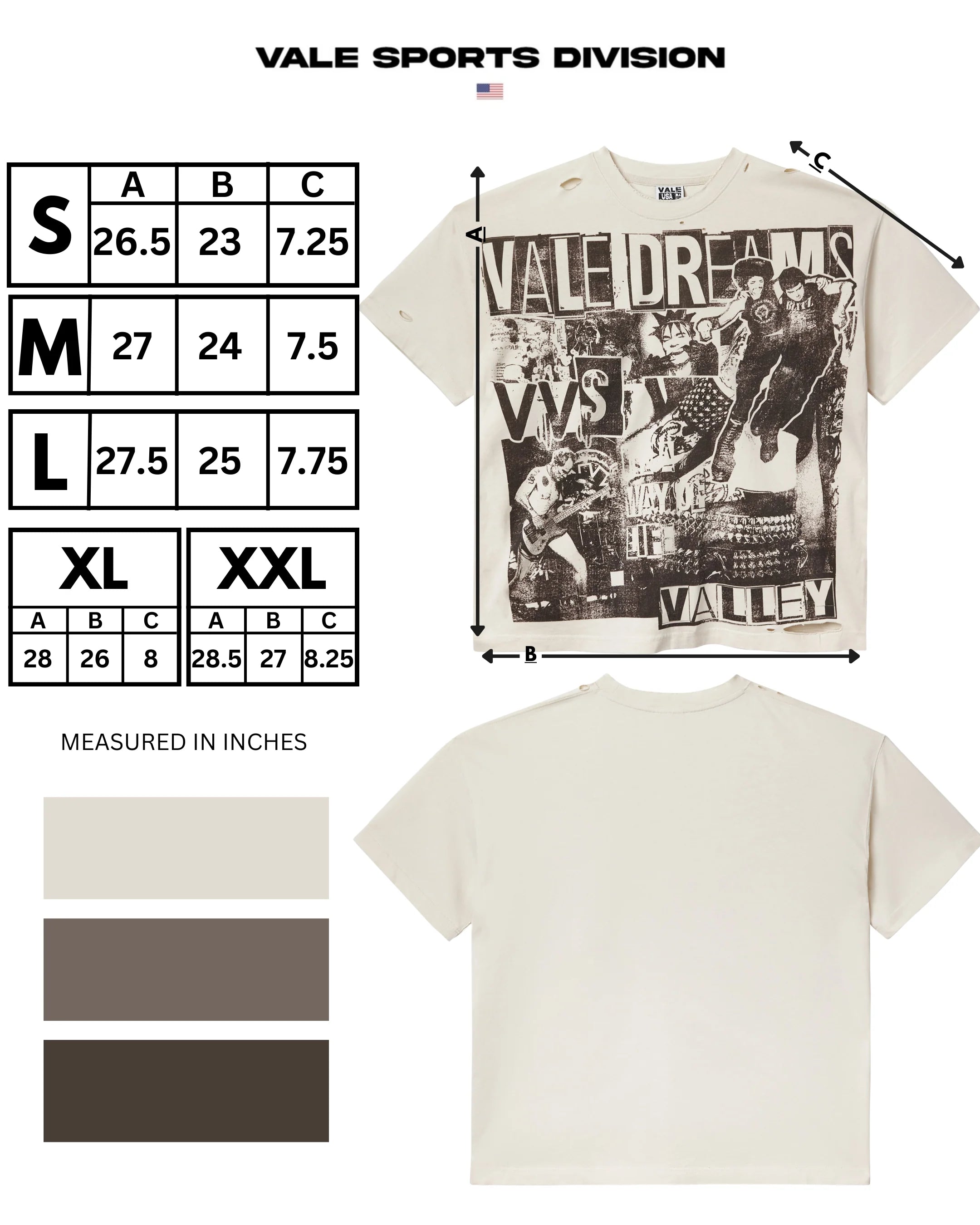 Vale "Moshpit" White T-Shirt