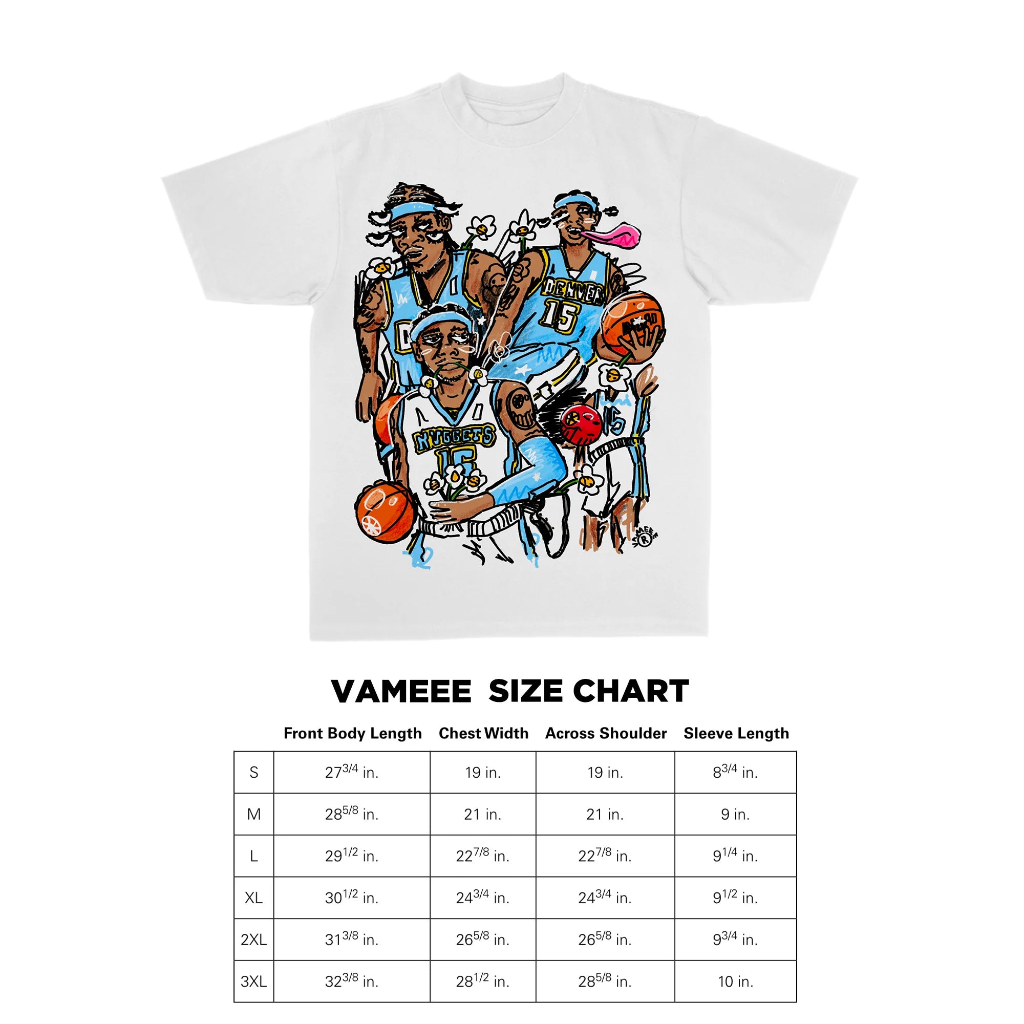 Vxmeee "Melo Maneee" White T-Shirt