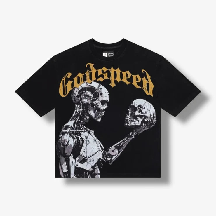 Godspeed Mankind Vs A.I. T-Shirt (Black/Yellow)