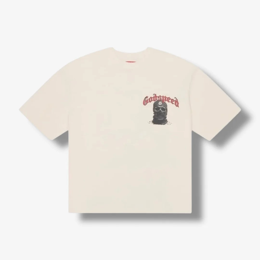 Godspeed "Balaclava" T-Shirt Bone/Red