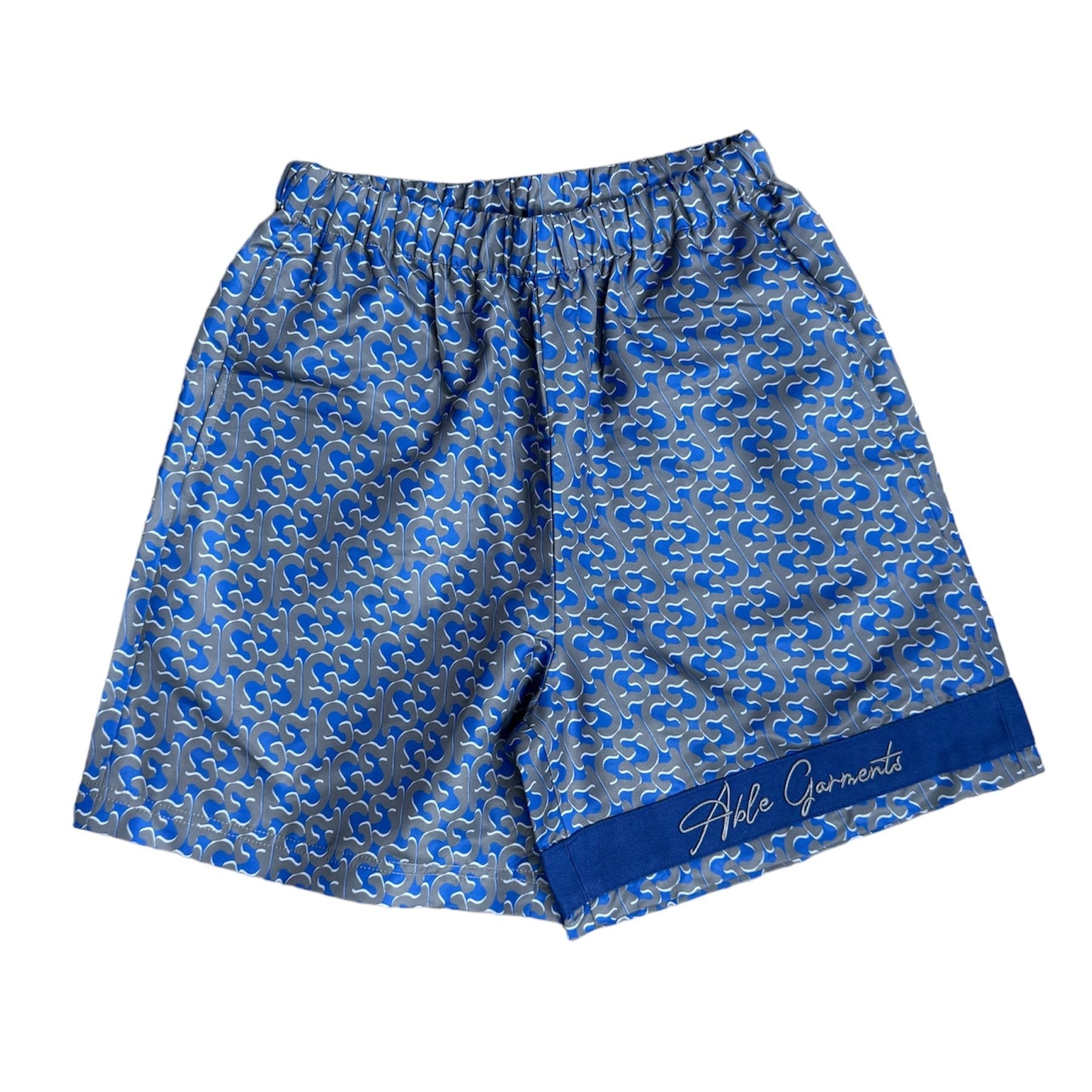 Able Garments "Monogram" Shorts (Blue/White)